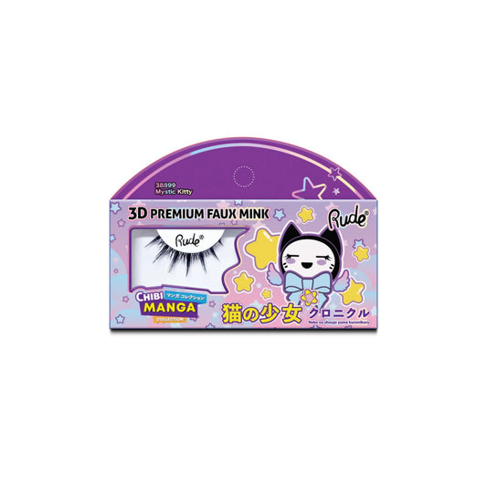 Rude Cosmetics, Chibi Manga Faux Mink - Mystic Kitty, False Eyelashes
