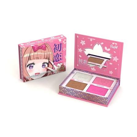 Rude Cosmetics, Sweetheart Sawa-Chan, Multi-use, Face Palette, 4 Shades