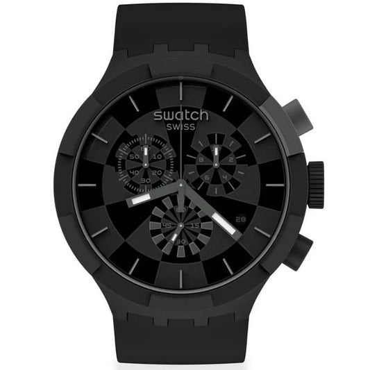 Swatch Reloj de Hombre Big Bold Chrono Checkpoint Negro