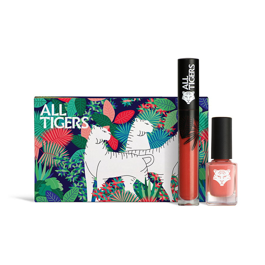 Set All Tigers: Natural & Vegan, Liquid Lipstick, 683, Make Your Mark, 8 ml + Natural & Vegan, Vegan, Nail