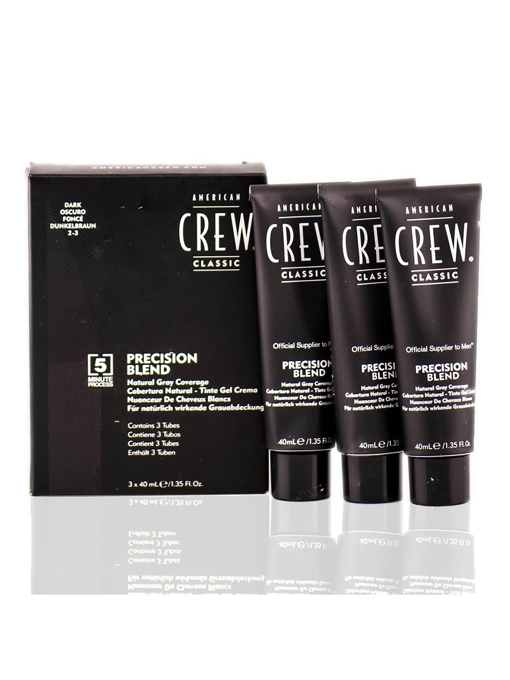 Set American Crew: Precision Blend, Semi-Permanent Hair Dye, 2-3 , 40 ml + Precision Blend, Semi-Permanent