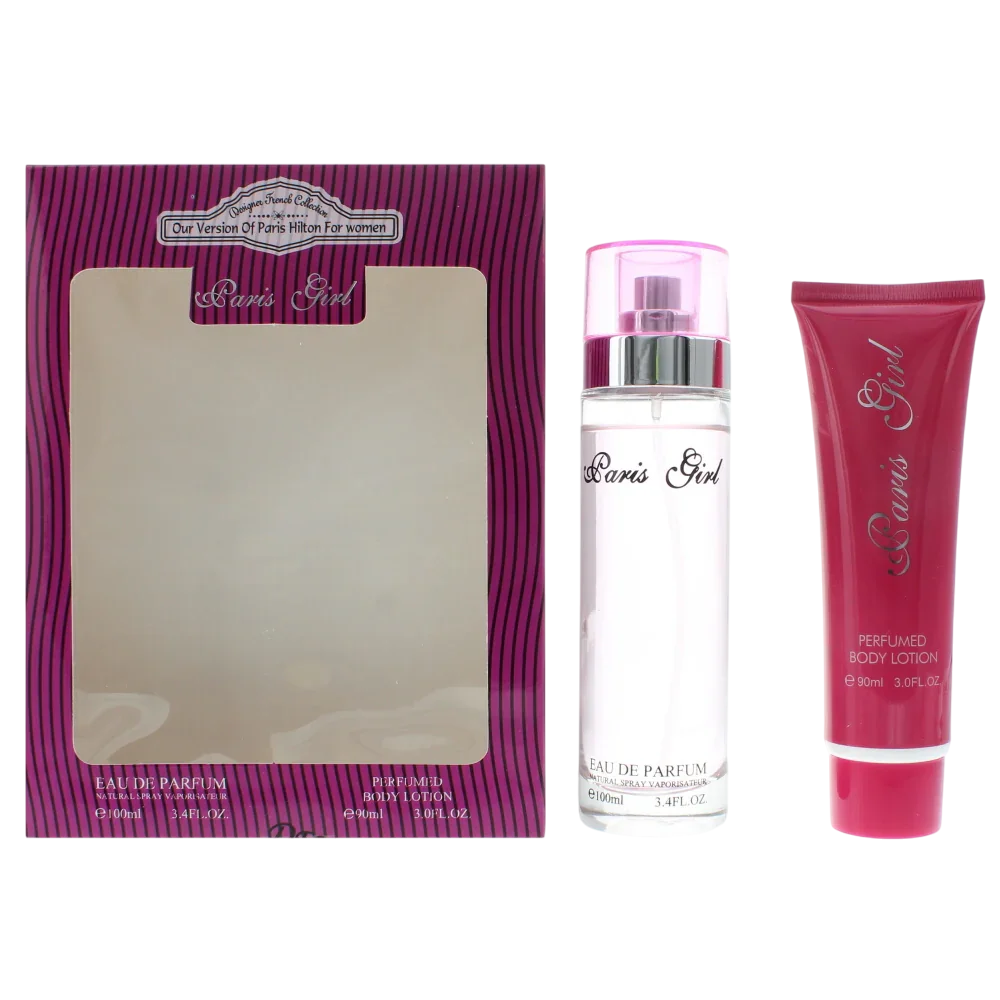 Set Designer French: Paris Girl, Eau De Parfum, For Women, 100 ml + Paris Girl, Hydrates, Body Lotion, 90 ml