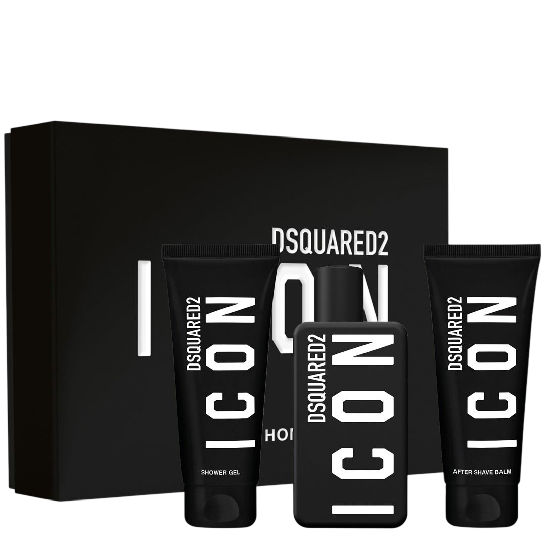 Set Dsquared 2: Icon, Eau De Parfum, For Men, 100 ml + Icon, Shower Gel, All Skin Types, 100 ml + Icon, Moisturizing, After-Shave Balm, 100 ml