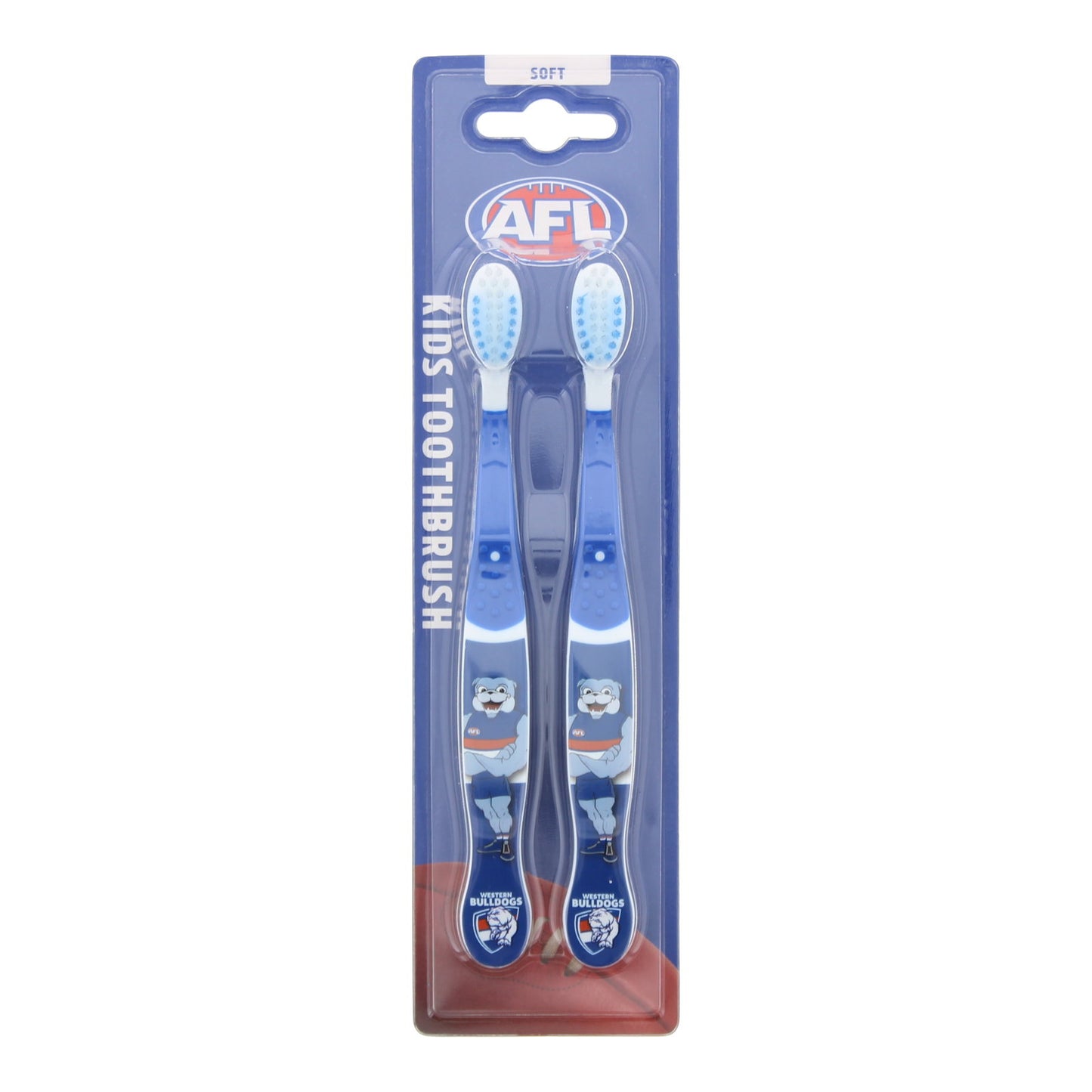 Set Duo, Afl, Western Bulldogs, Toothbrush, 2 pcs