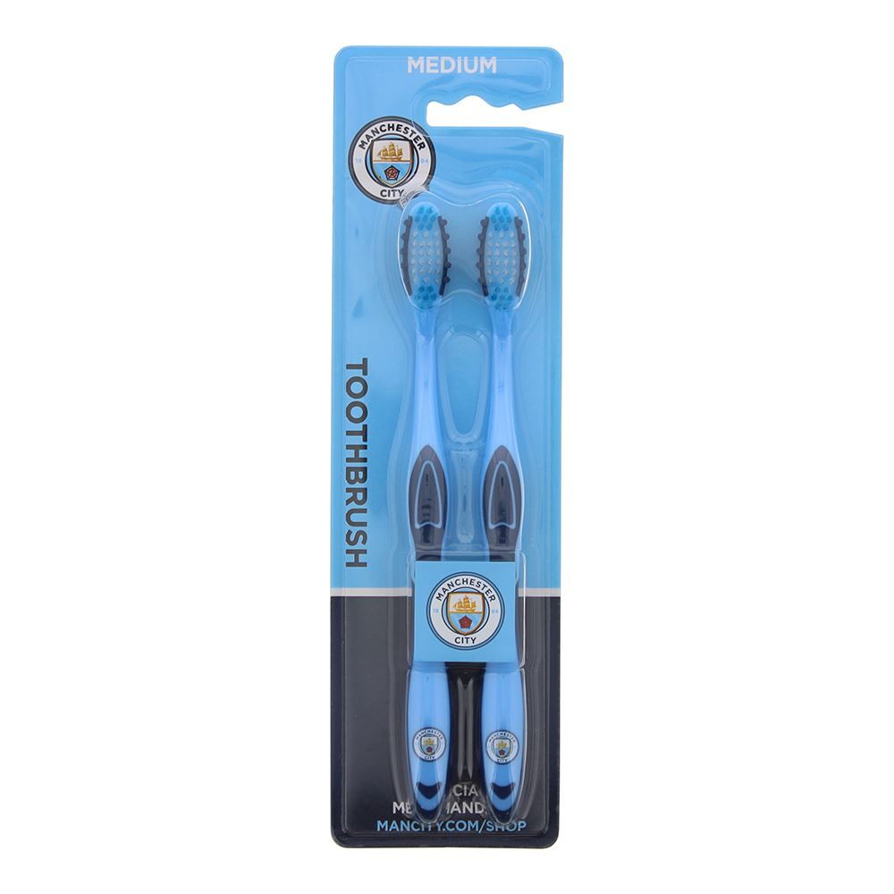 Set Duo, Epl, Manchester City, Toothbrush, Blue, 2 pcs