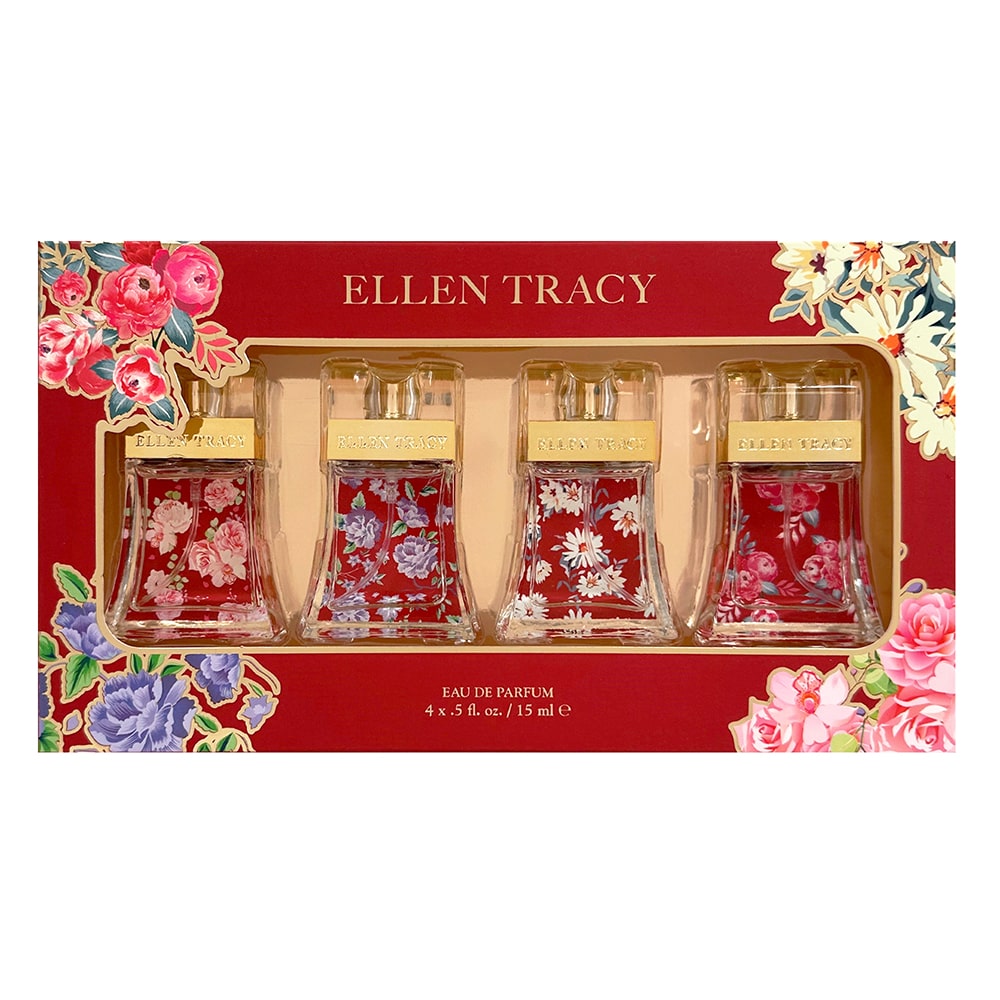 Set Ellen Tracy: Sensational, Eau De Parfum, For Women, 15 ml + Brilliant, Eau De Parfum, For Women, 15 ml + Dazzling, Eau De Parfum, For Women, 15 ml + Dynamic, Eau De Parfum, For Women, 15 ml