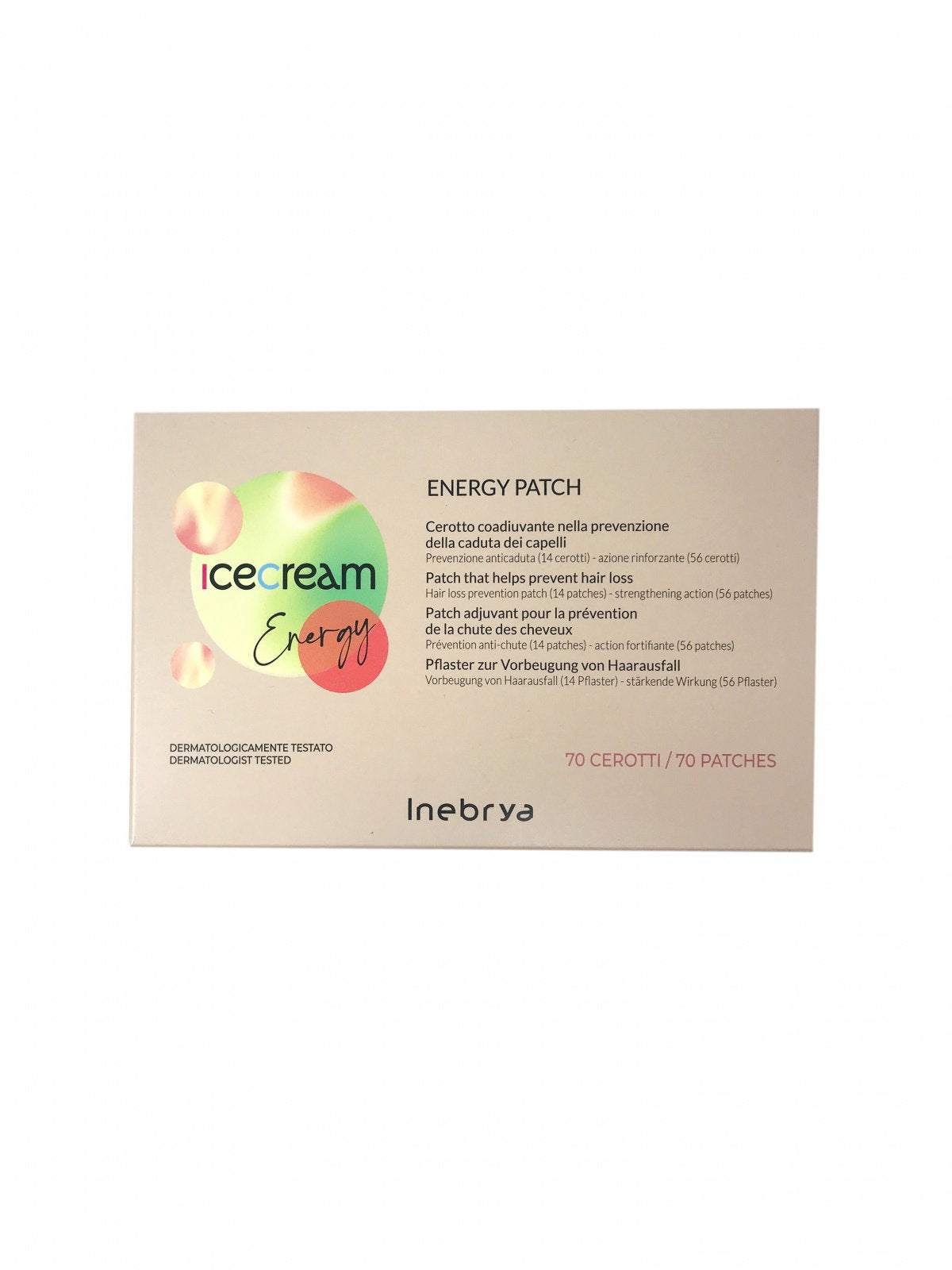 Set, Inebrya, Ice Cream Energy, For Growth Stimulation, Local Treatment Patch, For Scalp, 70 pcs