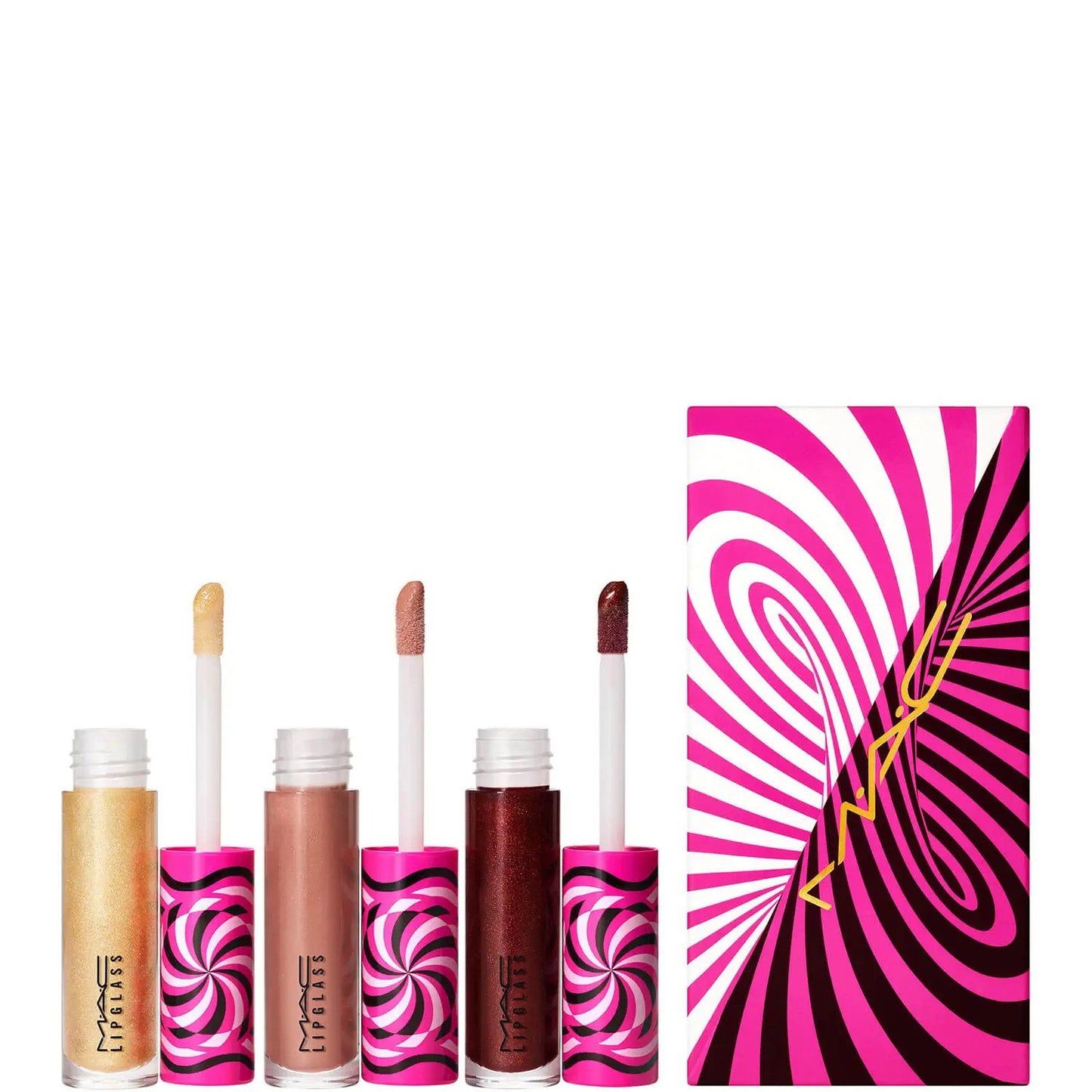 Tiny Tricks Set MAC: Lipglass, Lip Gloss, Optical Delusion, 2.4 g + Lipglass, Lip Gloss, Tiktalk of the Town