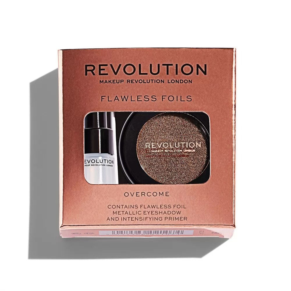 Set Makeup Revolution: Flawless Foils, Vegan, Eyeshadow Primer, 2 ml + Flawless Foils, Vegan, Eyeshadow