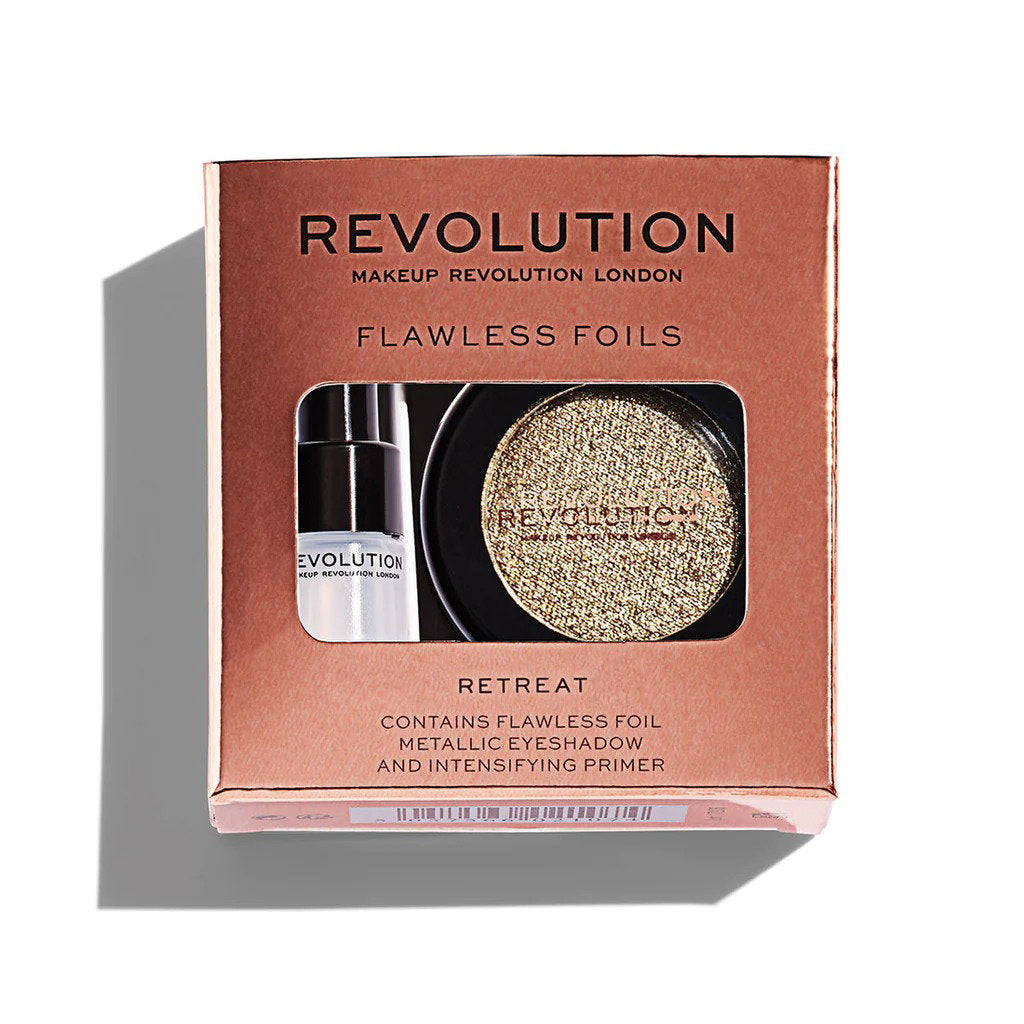 Set Makeup Revolution: Flawless Foils, Vegan, Eyeshadow Primer, 2 ml + Flawless Foils, Vegan, Eyeshadow