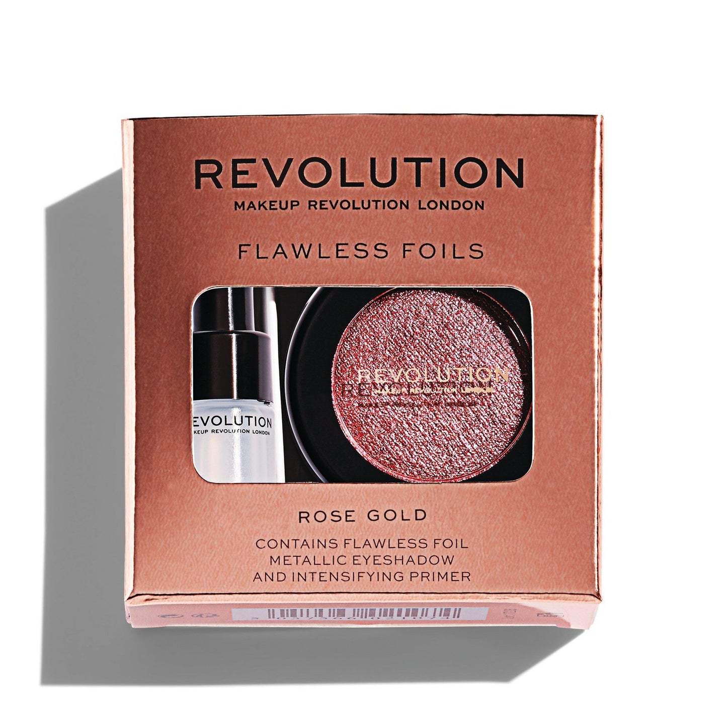 Set Makeup Revolution: Flawless Foils, Vegan, Eyeshadow Primer, 2 ml + Flawless Foils, Vegan, Eyeshadow