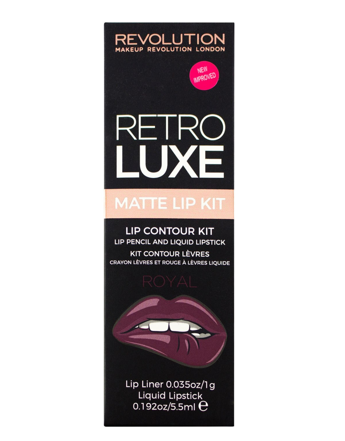 Set Makeup Revolution: Retro Luxe, Matte, Liquid Lipstick, Royal, 5.5 ml + Retro Luxe, Lip Liner - view 2