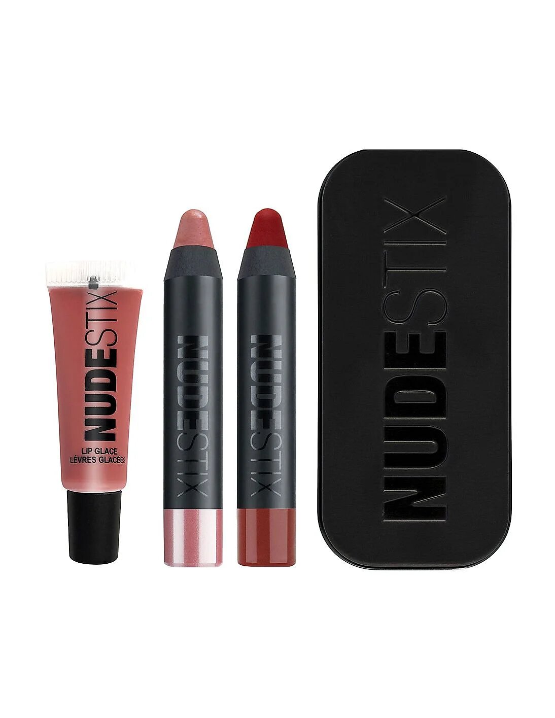 Set Nudestix: Red Hot Lips Mini Kit Royal, Cream Lipstick, 04, Nude, 2 ml + Red Hot Lips Mini Kit Royal, Cream