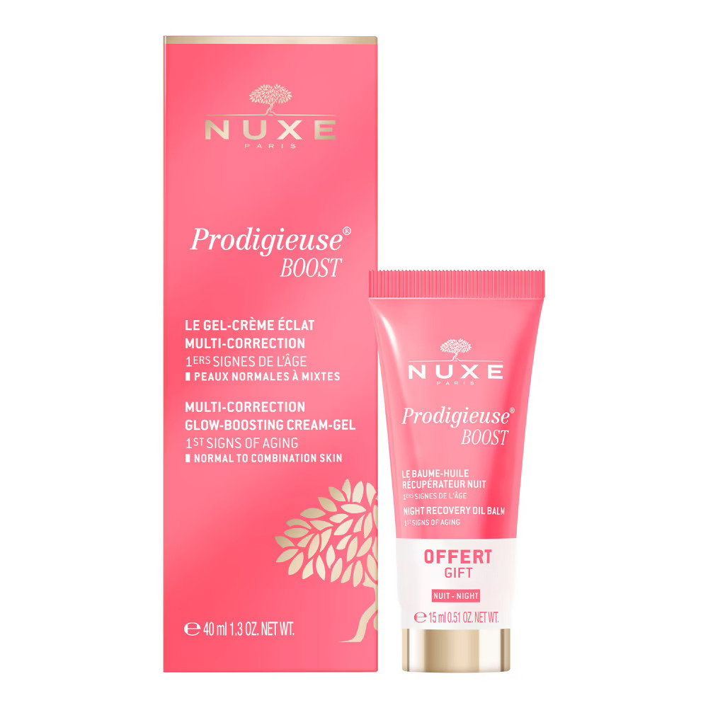 Set Nuxe: Creme Prodigieuse Boost, Recovery, Night, Balm, For Face, 15 ml + Prodigieuse Boost
