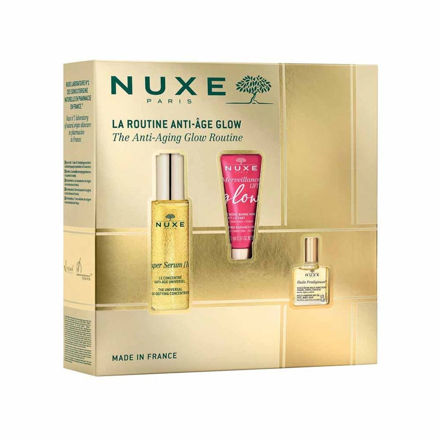 Anti-Aging Glow Routine Set Nuxe: Super Serum [10], Vegan, Anti-Ageing, Day & Night, Serum, For Face & Neck
