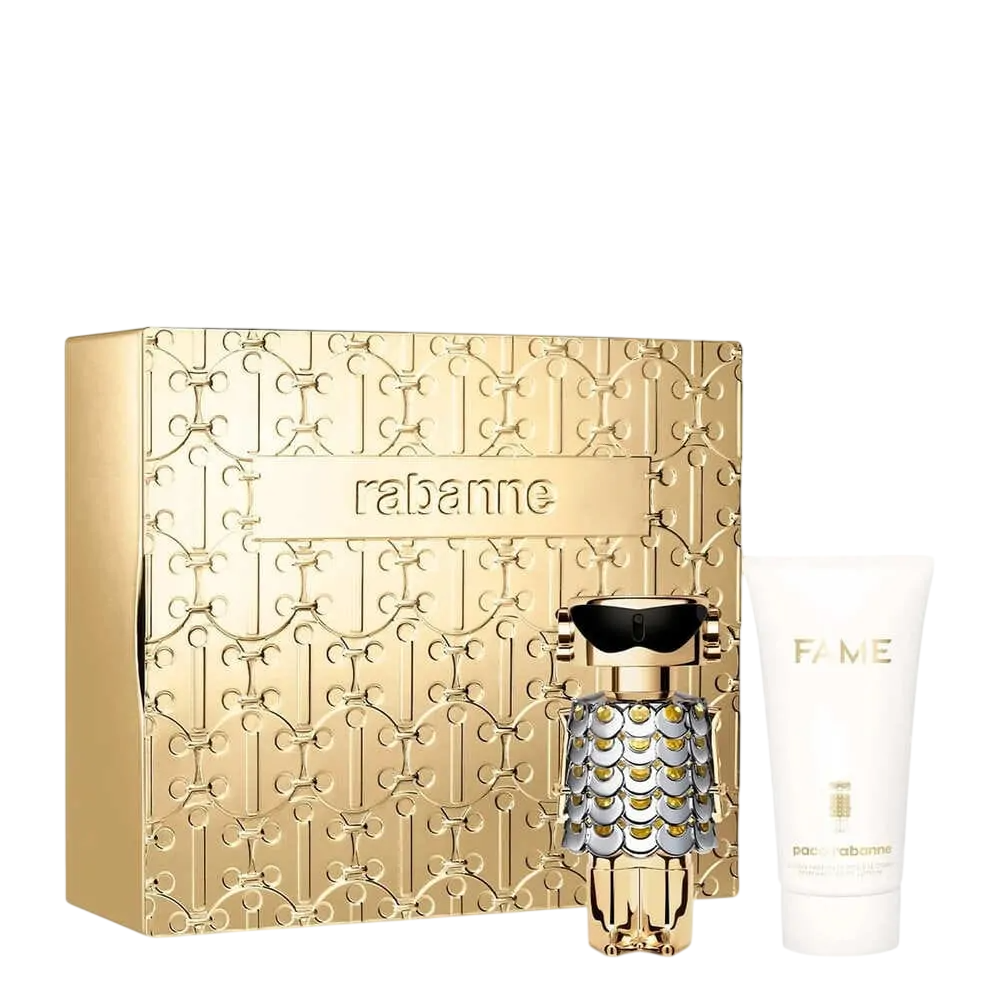Set Paco Rabanne: Fame, Eau De Parfum, For Women, 50 ml + Fame, Hydrating, Body Lotion, 75 ml