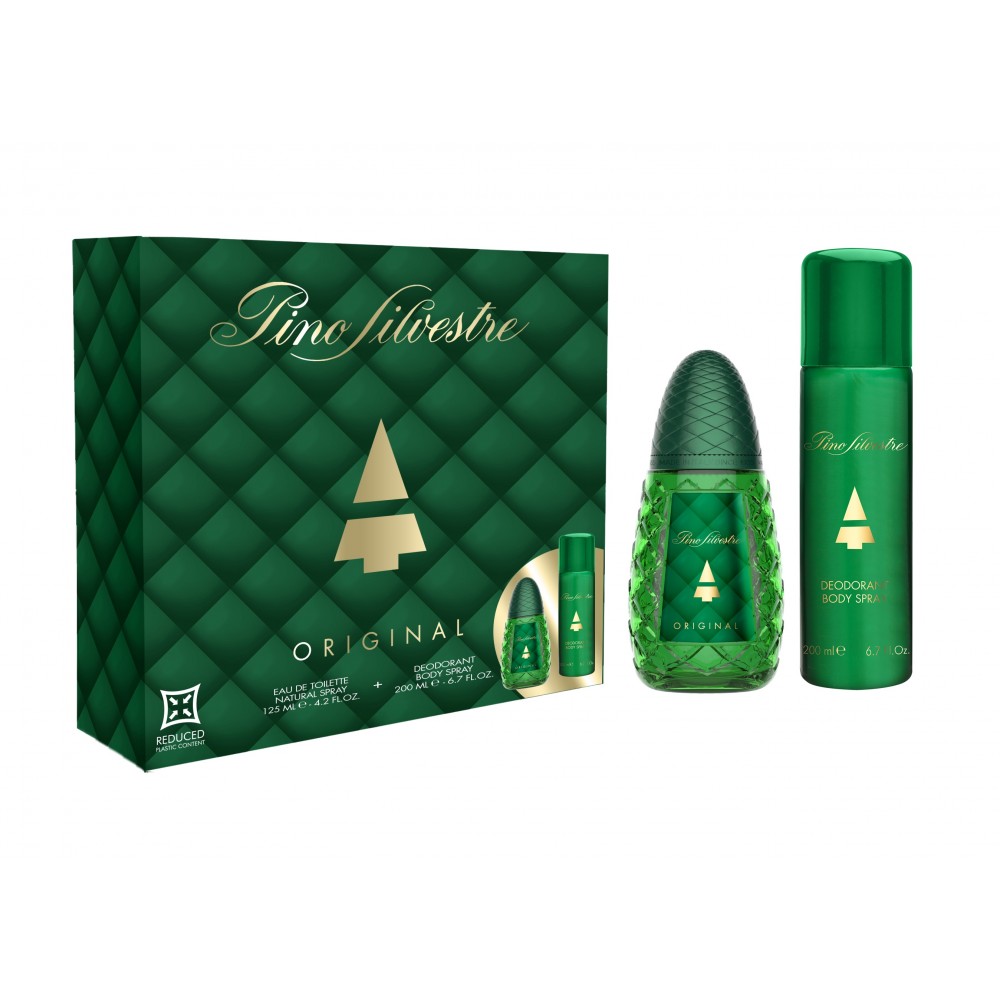 Set Pino Silvestre: Original, Eau De Toilette, For Men, 125 ml + Original, Body Spray, 200 ml