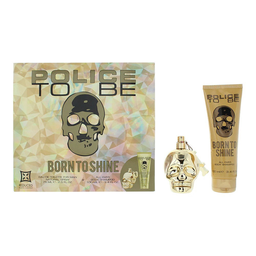 Set Police: To Be Born To Shine, Eau De Toilette, For Men, 75 ml + To Be Born To Shine, Shower Gel & Shampoo 2-In-1, 100 ml