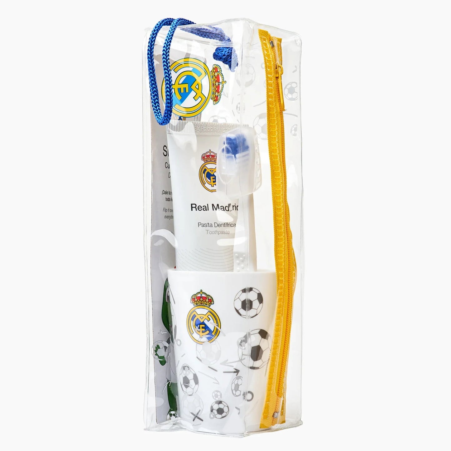 Set Real Madrid: Real Madrid, Toothbrush + Real Madrid, Toothpaste, 90 g + Real Madrid, None, None, Mugs & Cups, None, None + Real Madrid Toiletry Bags