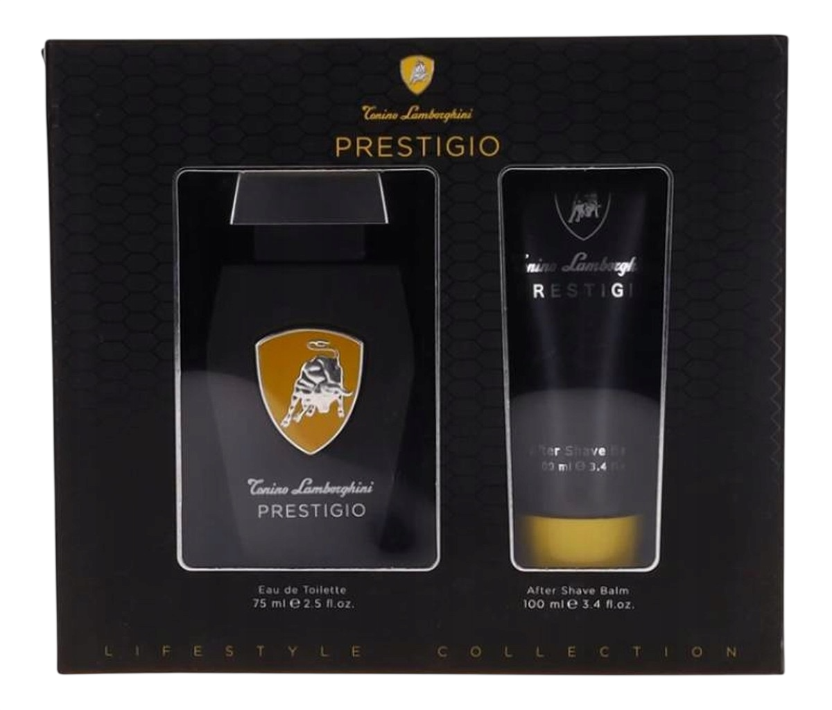 Set Tonino Lamborghini: Prestigio, Eau De Toilette, For Men, 75 ml + Prestigio, Refreshing, After-Shave Balm, 100 ml