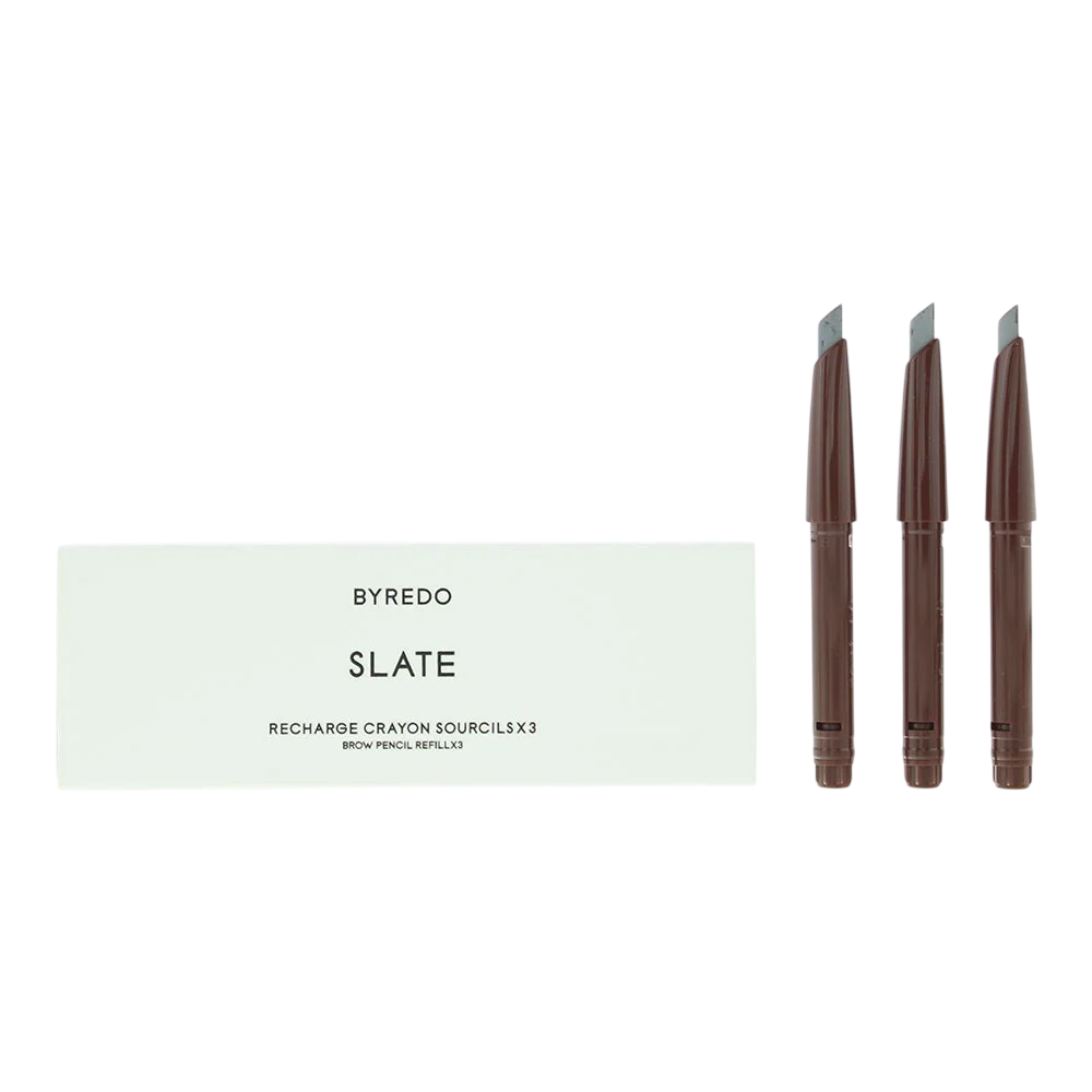 Set Trio, Byredo, All-In-One, Eyebrow Cream Pencil, 05, Slate, Refill, 3 pcs, 0.25 g