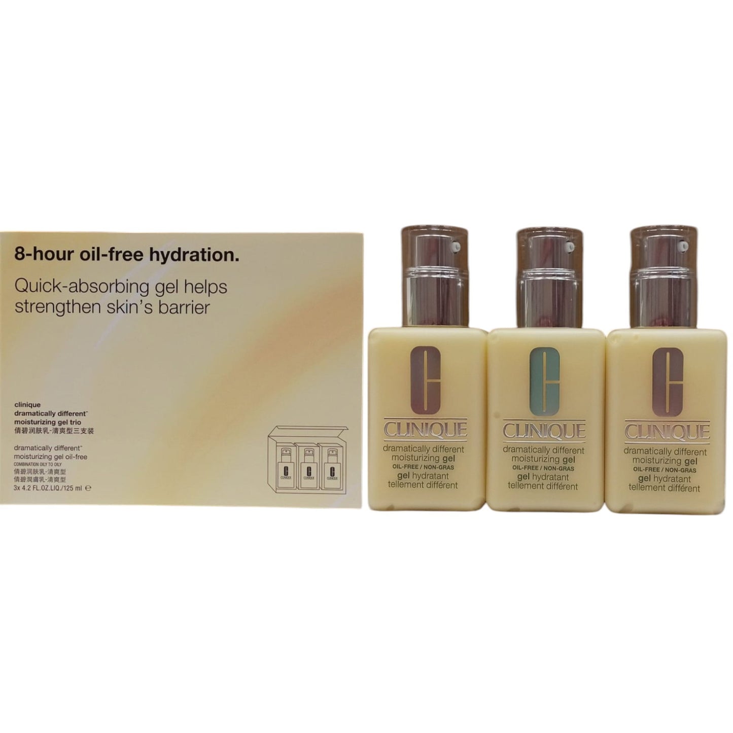 Set Trio, Clinique, Dramatically Different Face Care, Paraben-Free, Moisturizing, Day & Night - view 2
