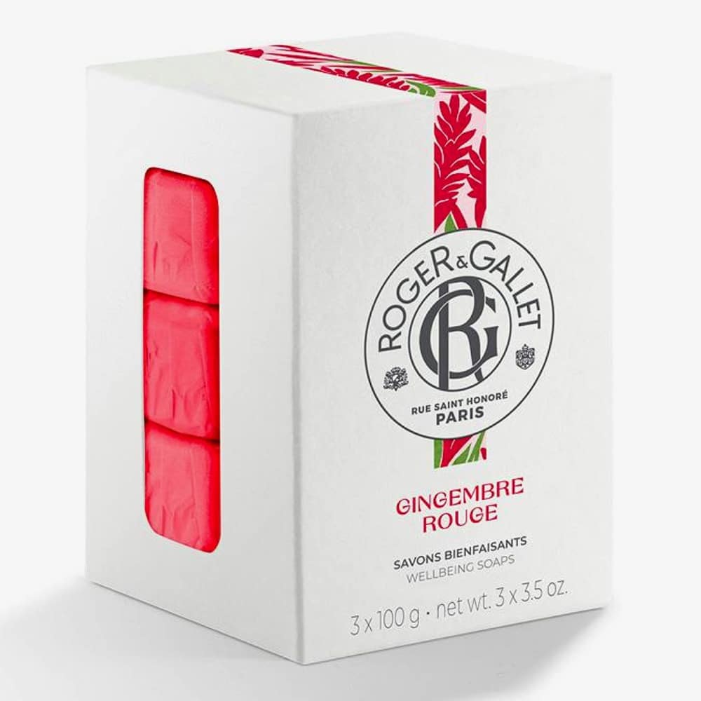 Set Trio, Roger & Gallet, Gingembre Rouge, Soap Bar, 3 pcs, 100 g