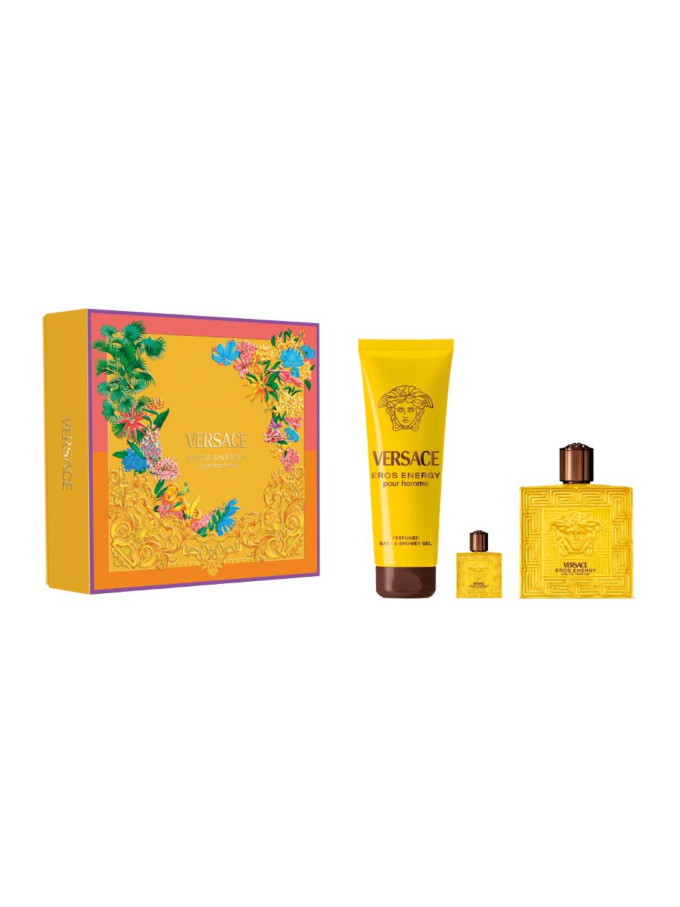 Set Versace: Eros Energy, Eau De Parfum, For Men, 100 ml + Eros Energy, Eau De Parfum, For Men, 5 ml + Eros Energy, Shower Gel, 150 ml