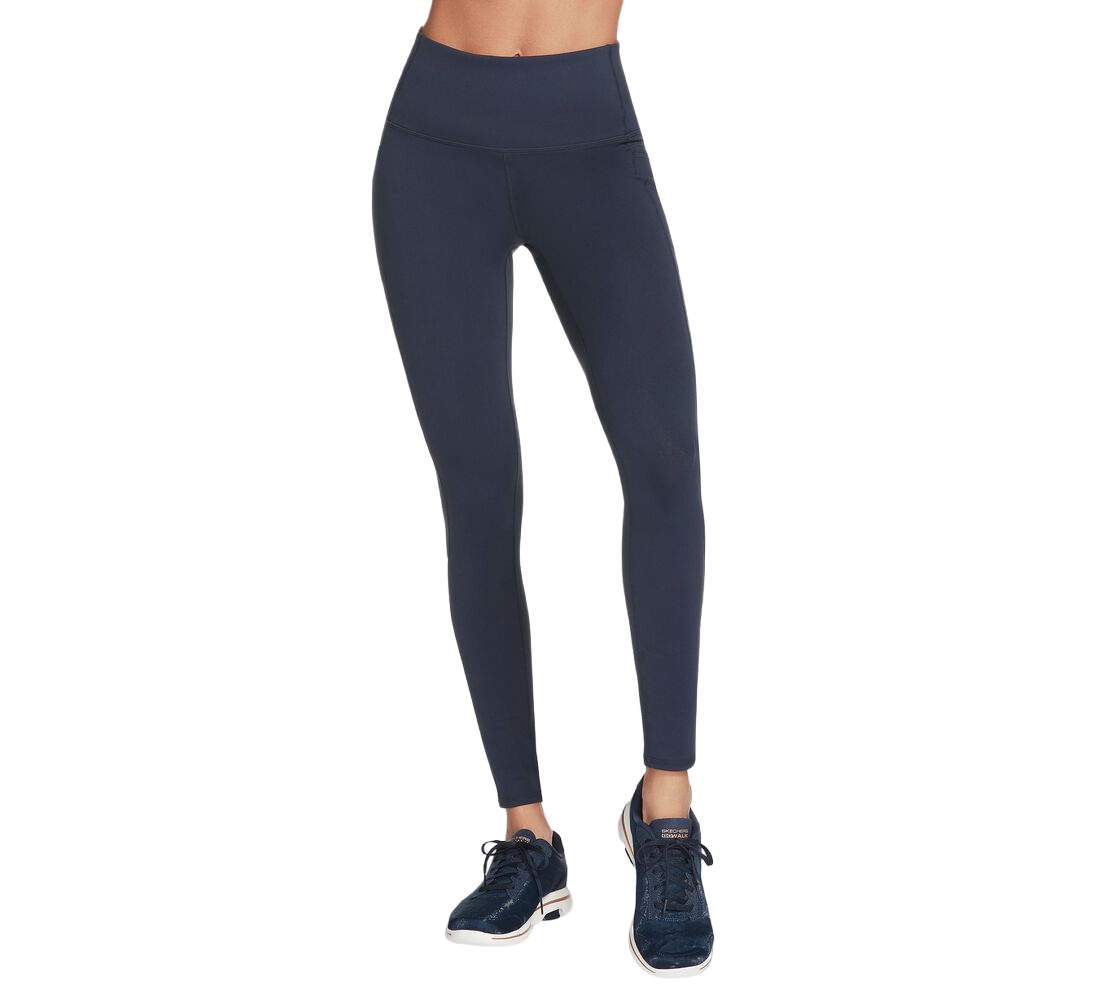 Skechers, GoWalk, Sports Women Synthetic Leggings, Dark Blue, Size 10