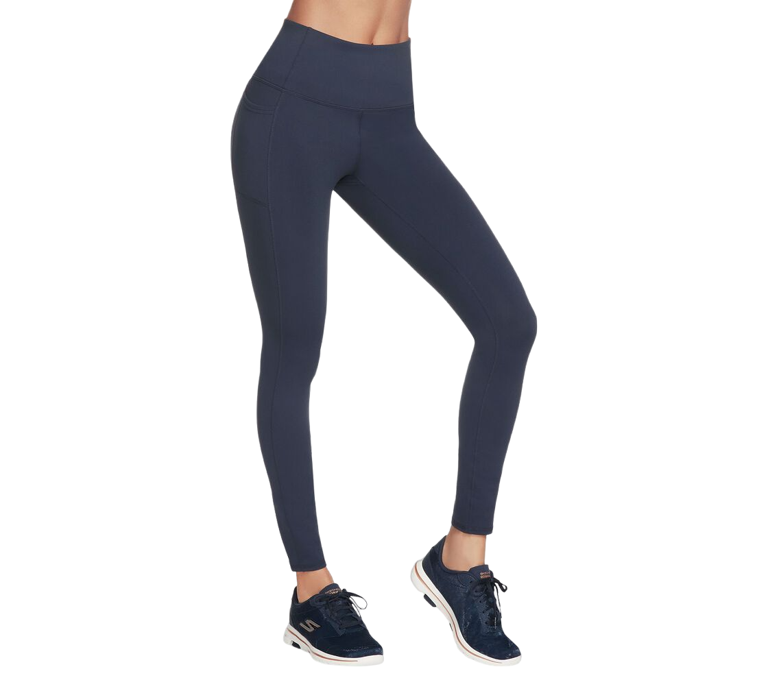 Skechers, GoWalk, Sports Women Synthetic Leggings, Dark Blue, Size 10 - view 4