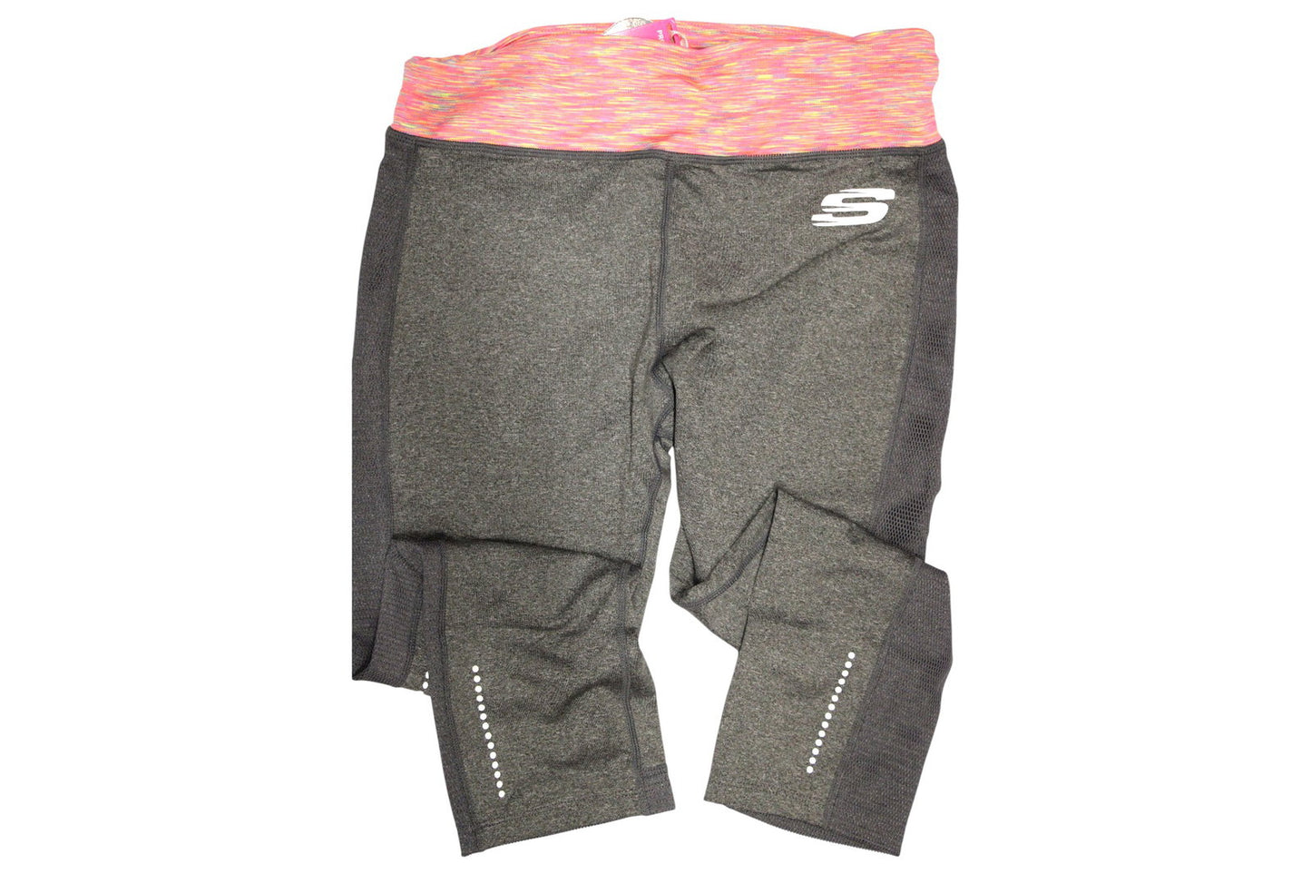 Skechers, Kaylee Deep, Sports Women Synthetic Leggings, Charcoal, Size 12 - view 2