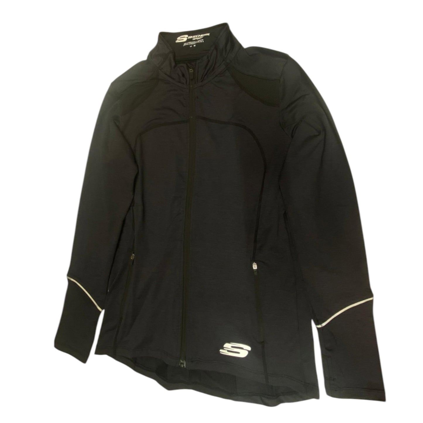 Skechers, Leia Mari, Sports Women Synthetic Jacket, Black, Size 12