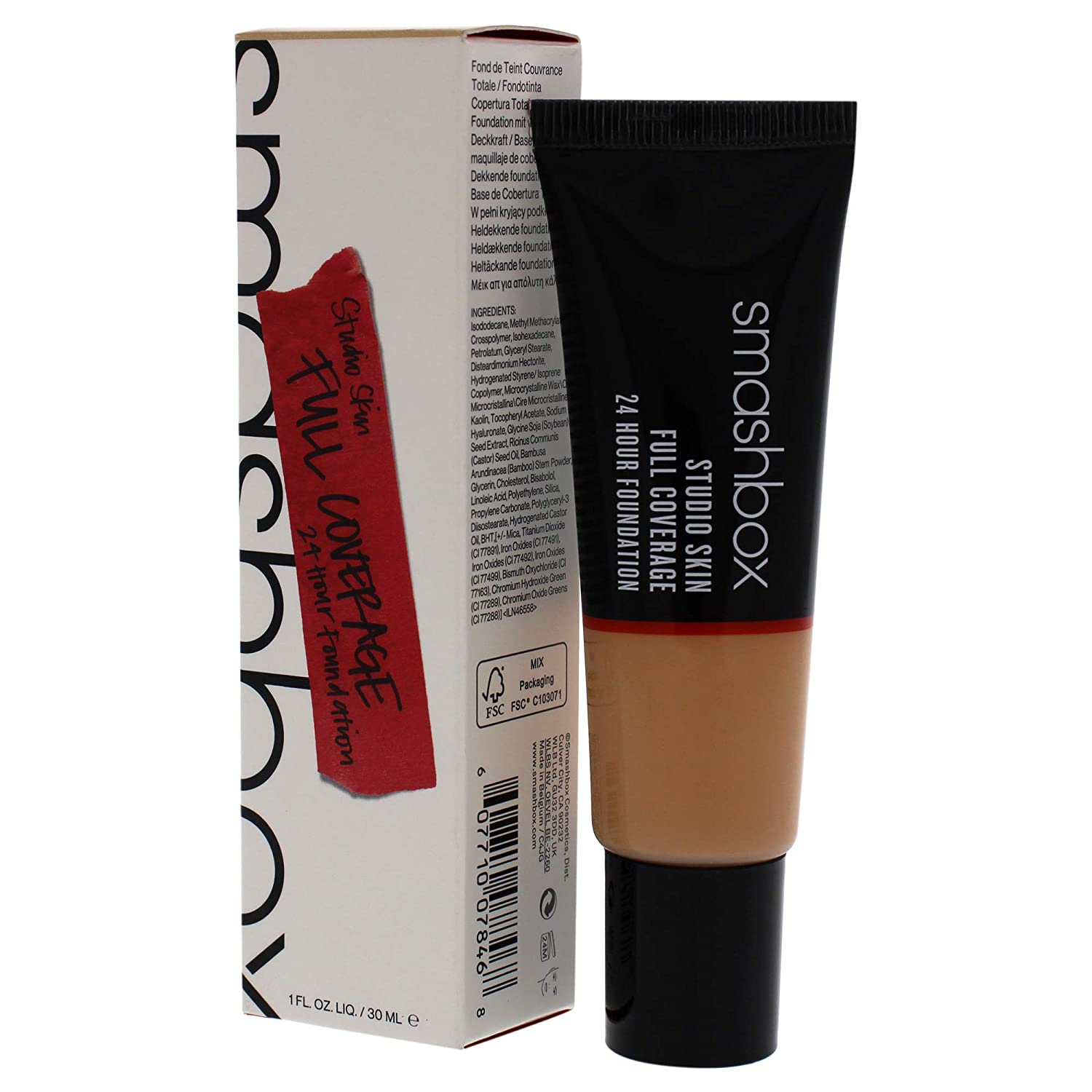 Smashbox, Studio Skin, High Cover, Liquid Foundation, 2.3, Light Medium Warm, 30 ml - view 2