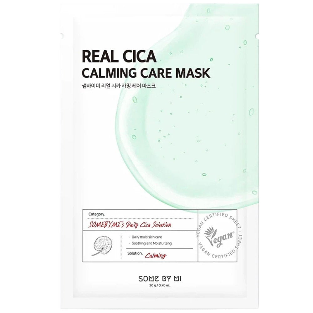 Some By Mi, Real Cica, Calming, Sheet Mask, For Face, 20 g