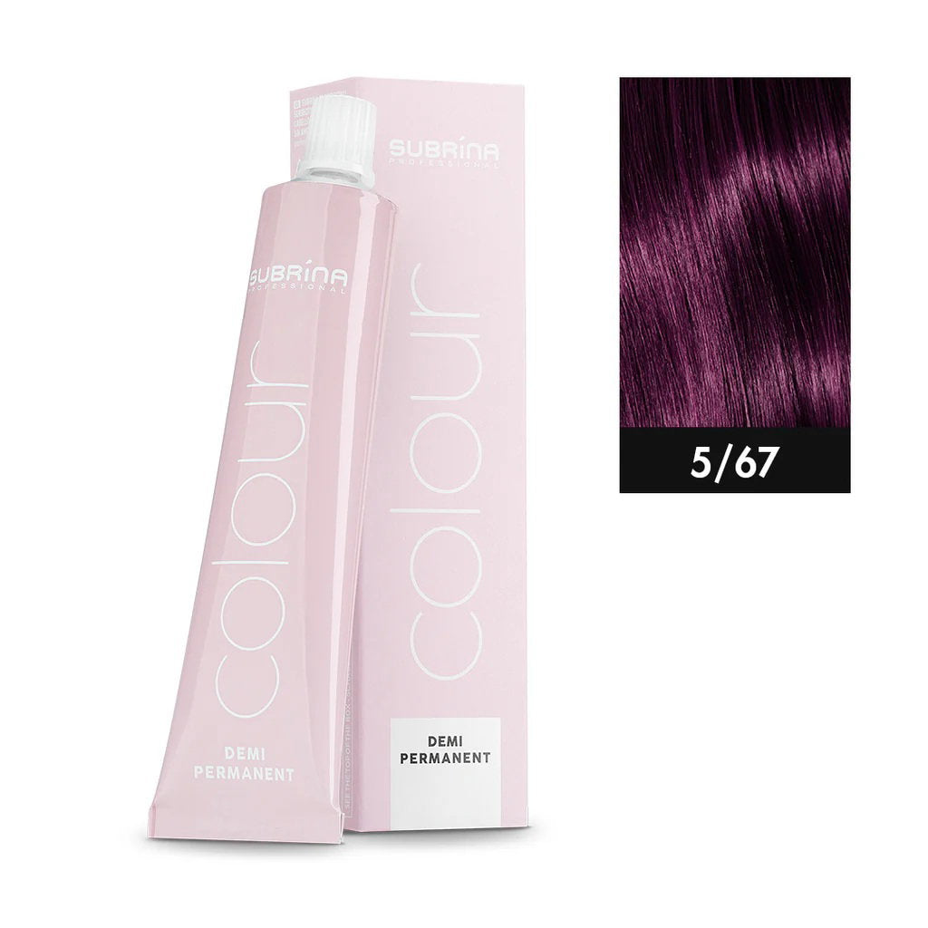 Subrina Professional, Demi Permanent Colour, Demi-Permanent Hair Dye, 5/67 , 60 ml