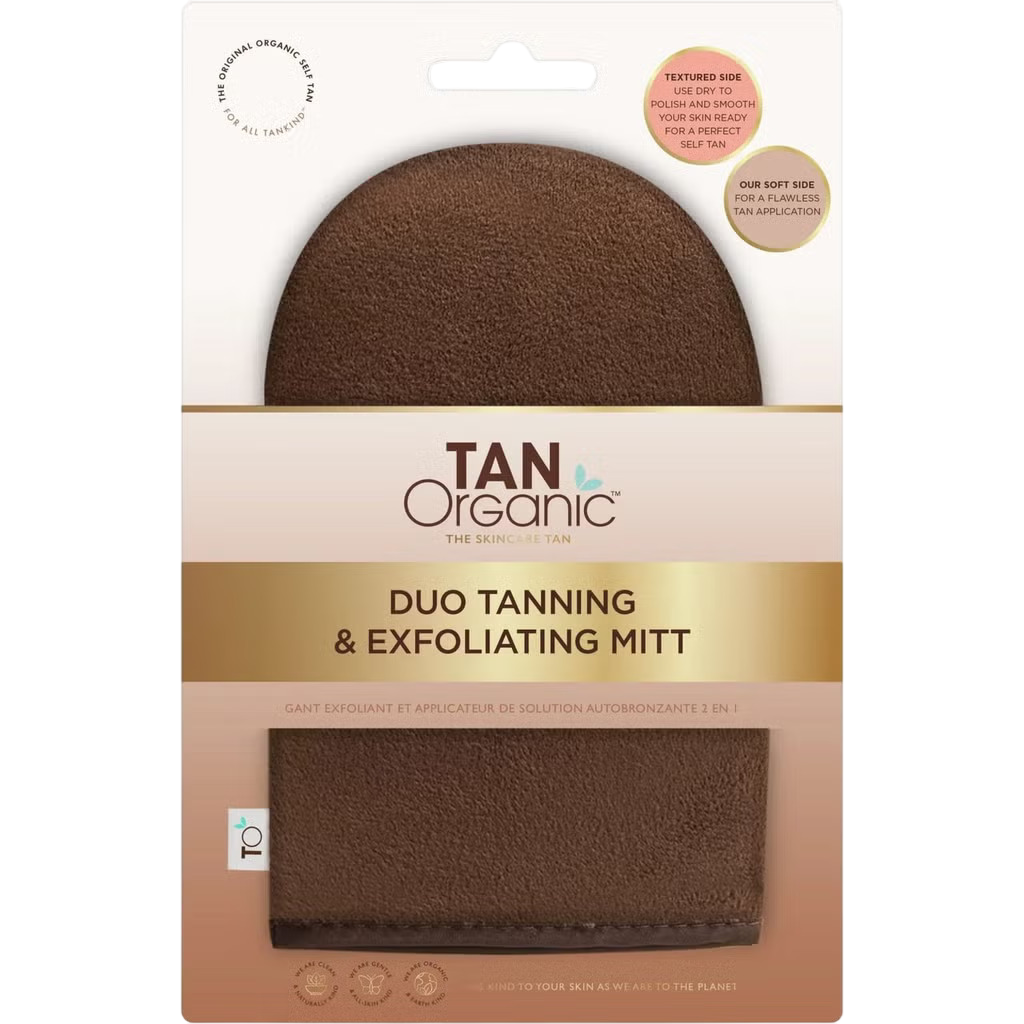 TanOrganic, Duo Tanning & Exfoliating, Tanning Mitts, Brown