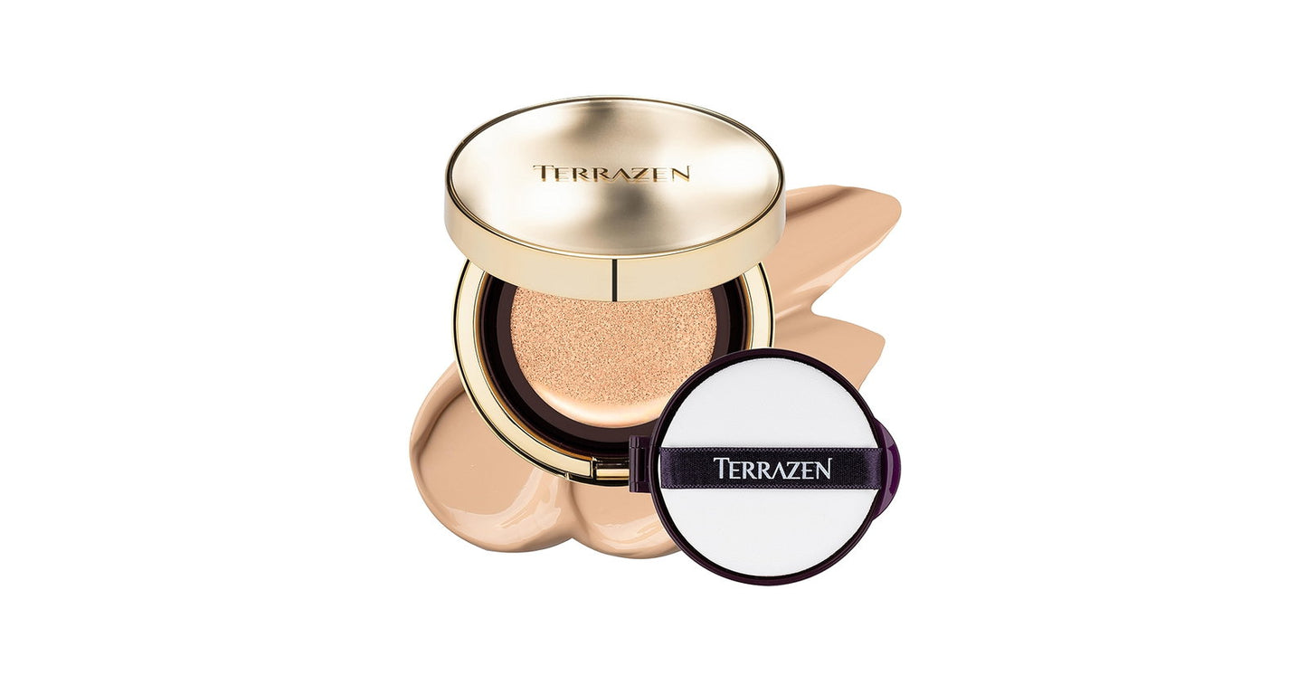 Terrazen, Perfect Finish Cushion, Radiant Finish, Cream Foundation, 23, SPF 50+, 15 g