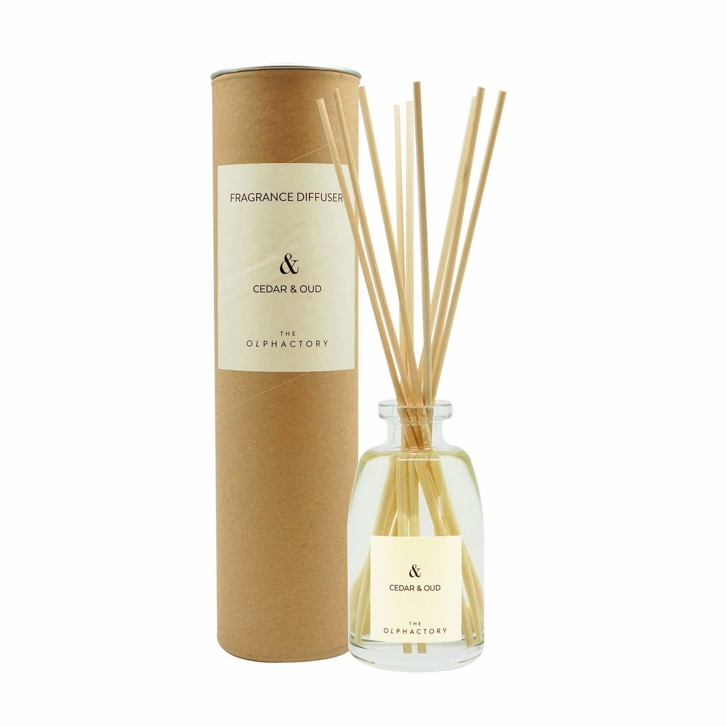 The Olphactory, Cedar & Oud, Fragrance Sticks, Woody, Aroma Reed Diffuser, 250 ml