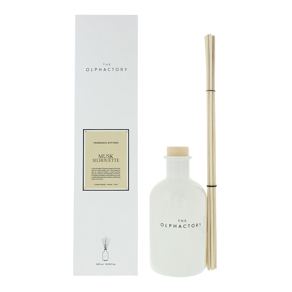 The Olphactory, Musk Silhouette, Fragrance Sticks, Aroma Reed Diffuser, 500 ml