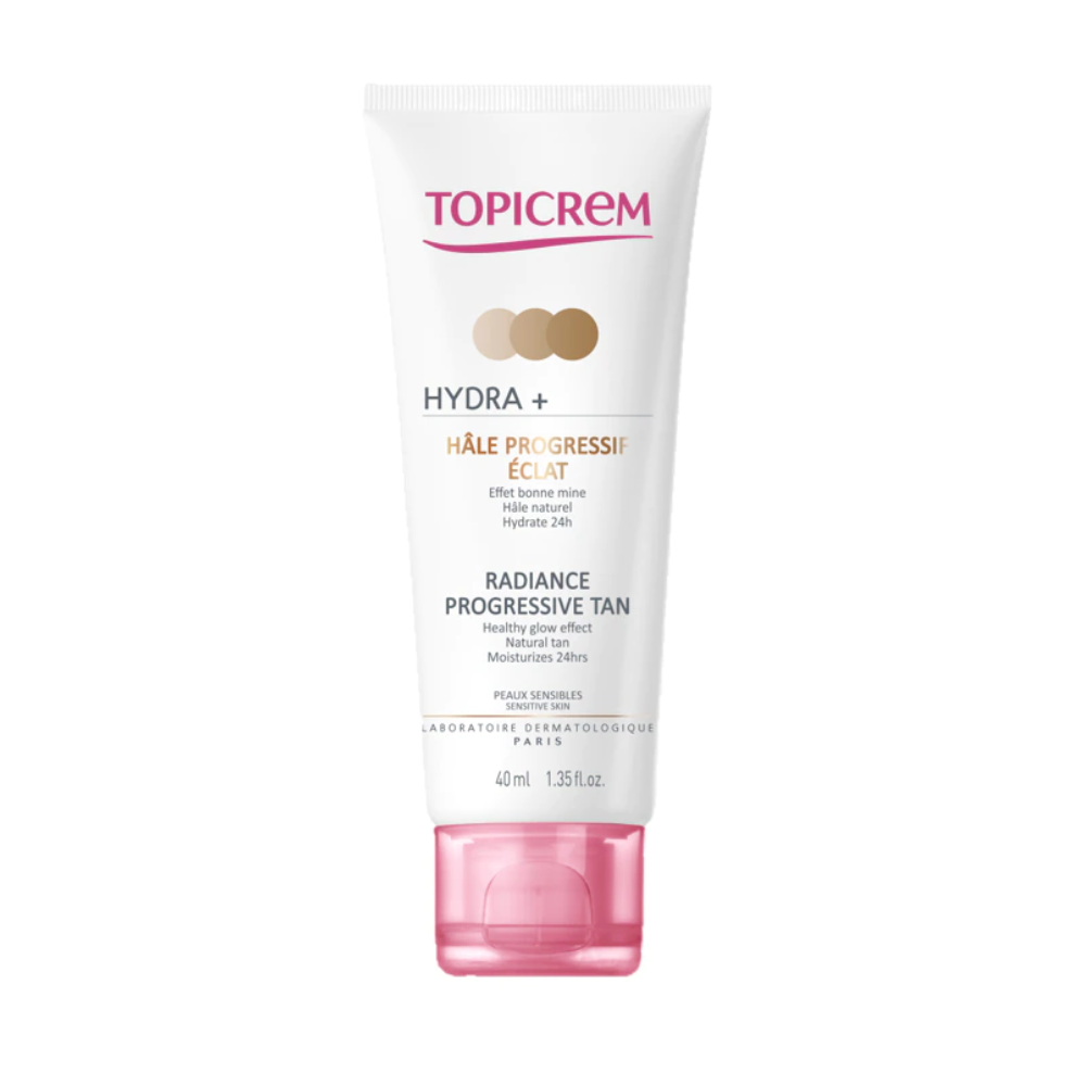 Topicrem, Hydra+, Accelerates Natural Tanning, Self-Tanning Cream, For Face & Neck, 40 ml