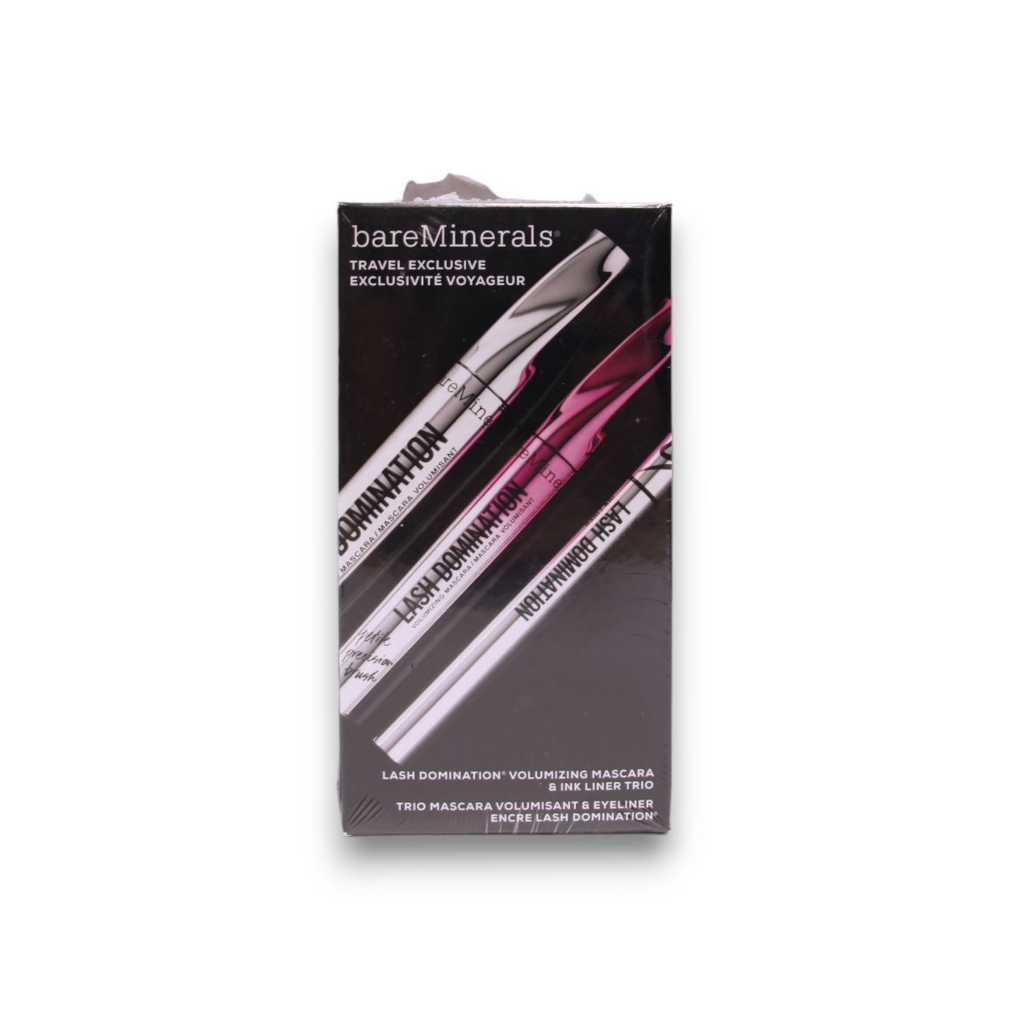 Travel Exclusive Set BareMinerals: Lash Domination, Volumizing, Mascara, Intense Black, 8.5 ml + Lash