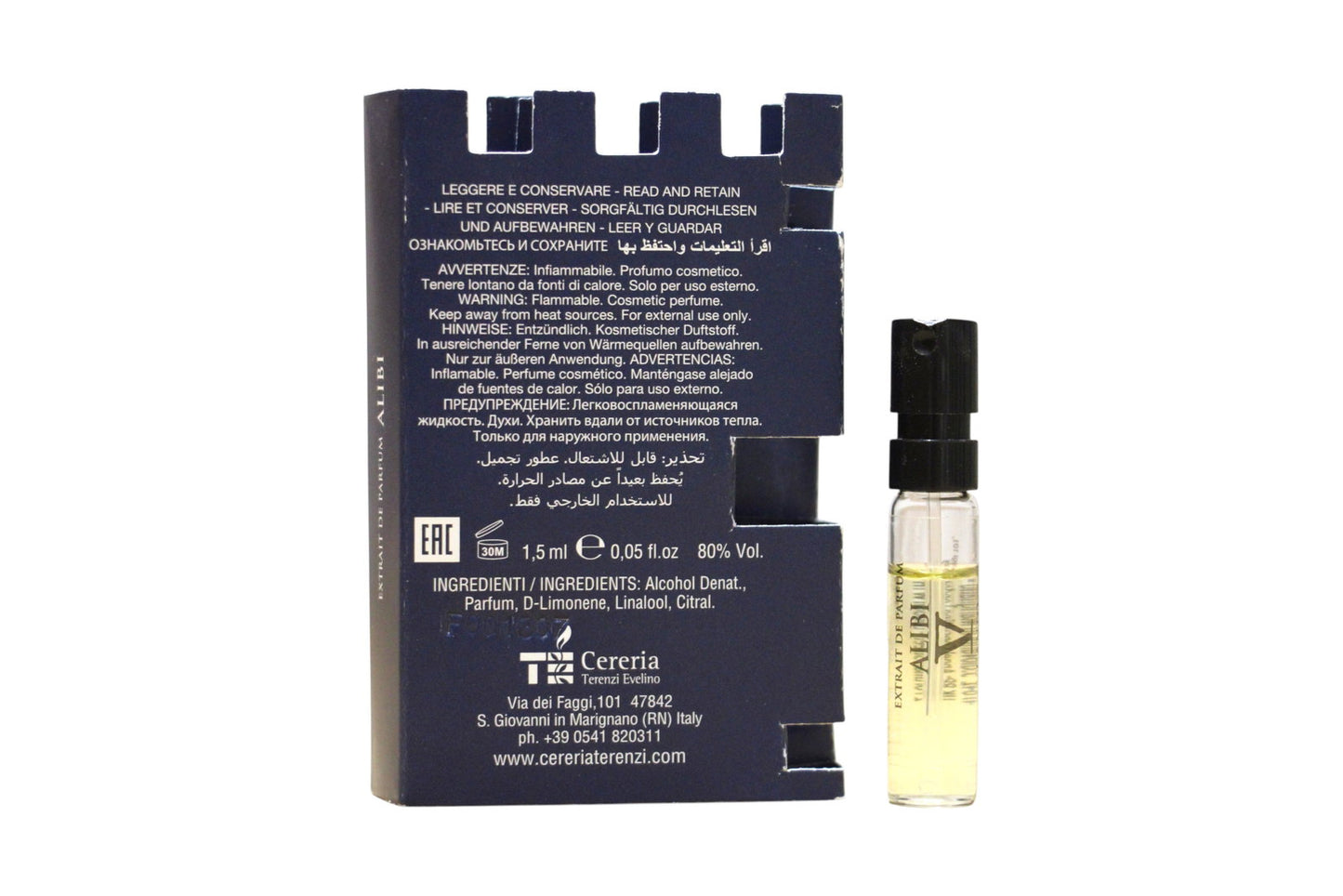 V Canto, Alibi, Extrait De Parfum, Unisex, 1.5 ml *Vial