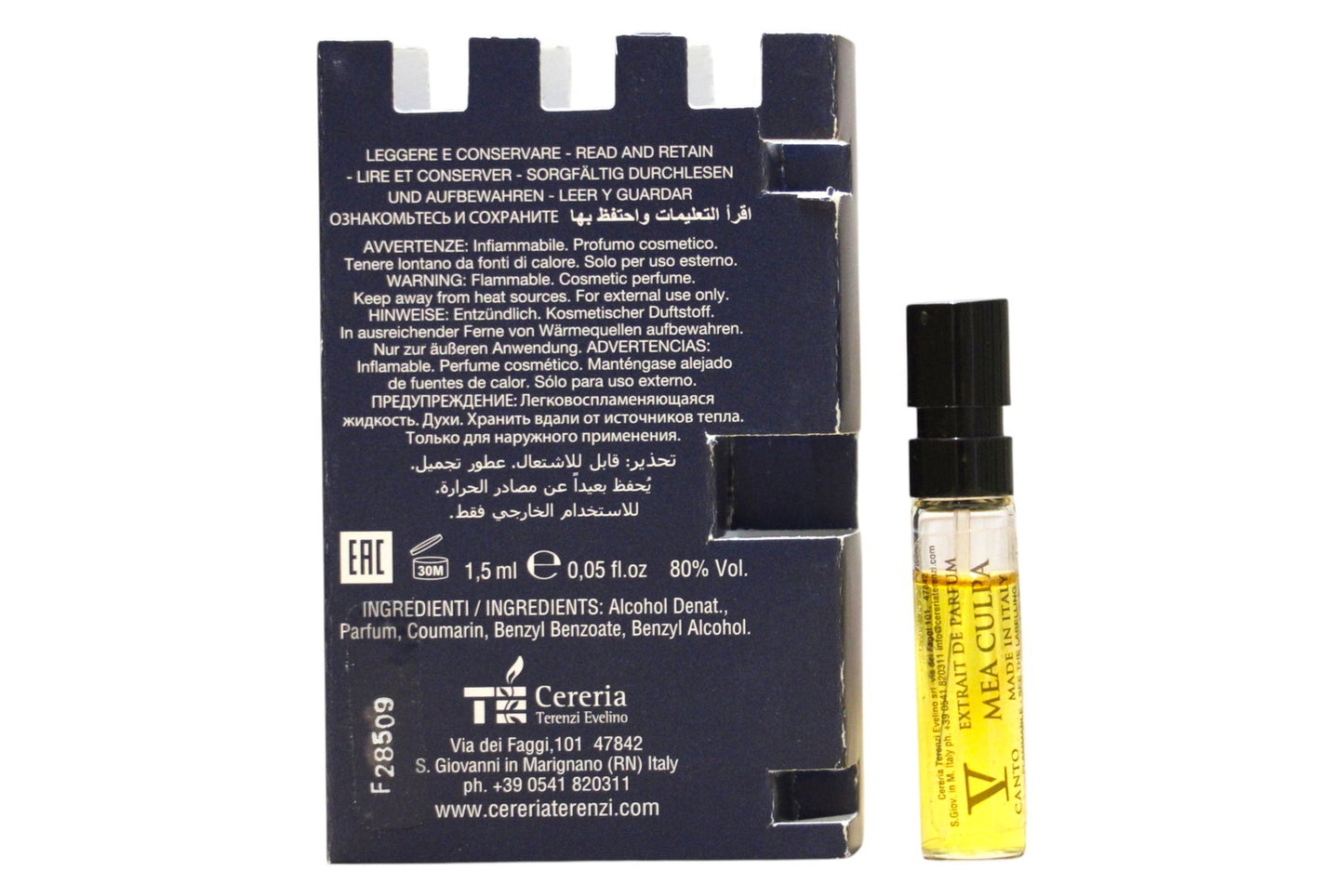 V Canto, Mea Culpa, Extrait De Parfum, Unisex, 1.5 ml *Vial