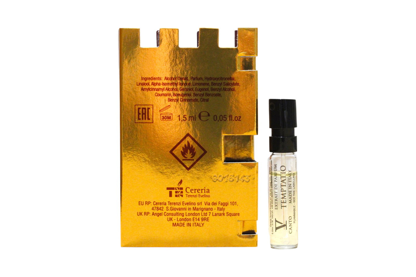 V Canto, Temptatio, Extrait De Parfum, Unisex, 1.5 ml *Vial