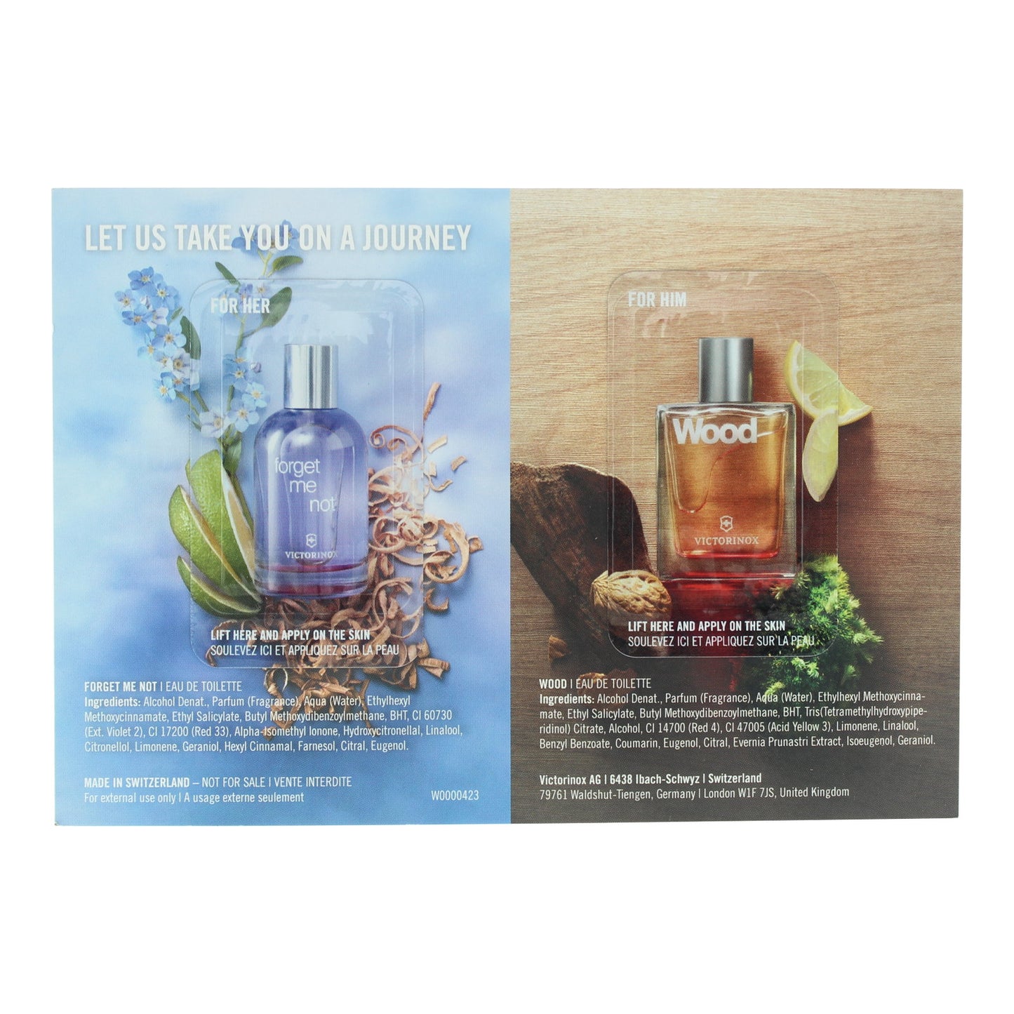 Victorinox Swiss Army, Wood & Forget Me Not, Eau De Toilette, For Women, *Sample