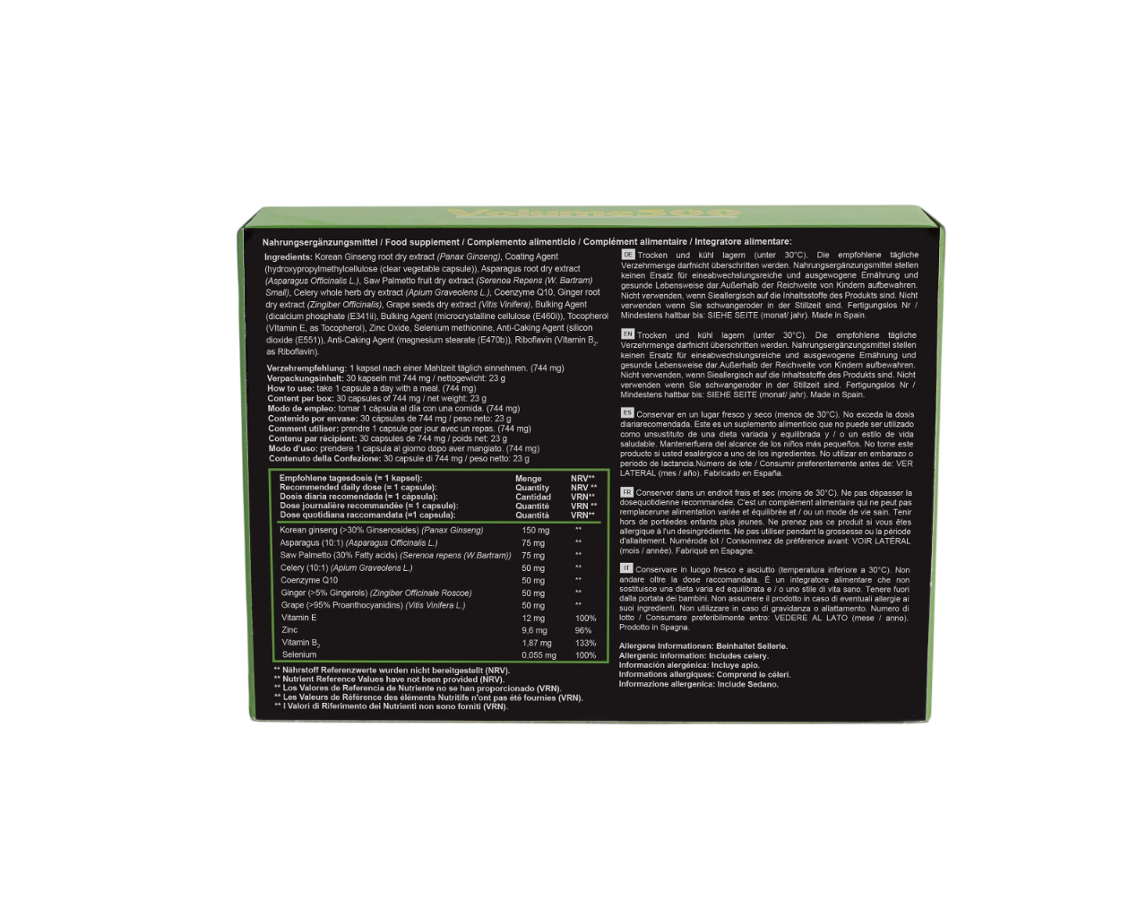 Volume500, Volume500, Improve Sperm Quality & Quantity, Capsules, 30 capsules