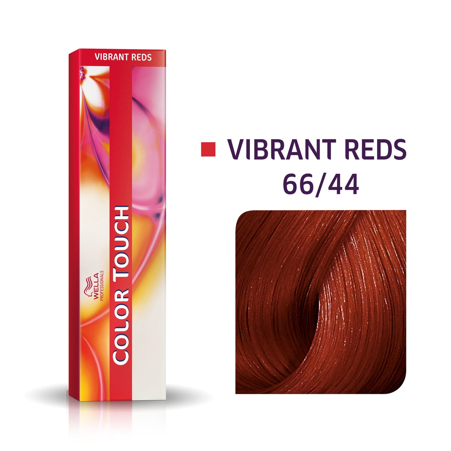 Wella Professionals, Color Touch, Ammonia-Free, Semi-Permanent Hair Dye, 66/44 Dark Blonde Intensive Red, 60