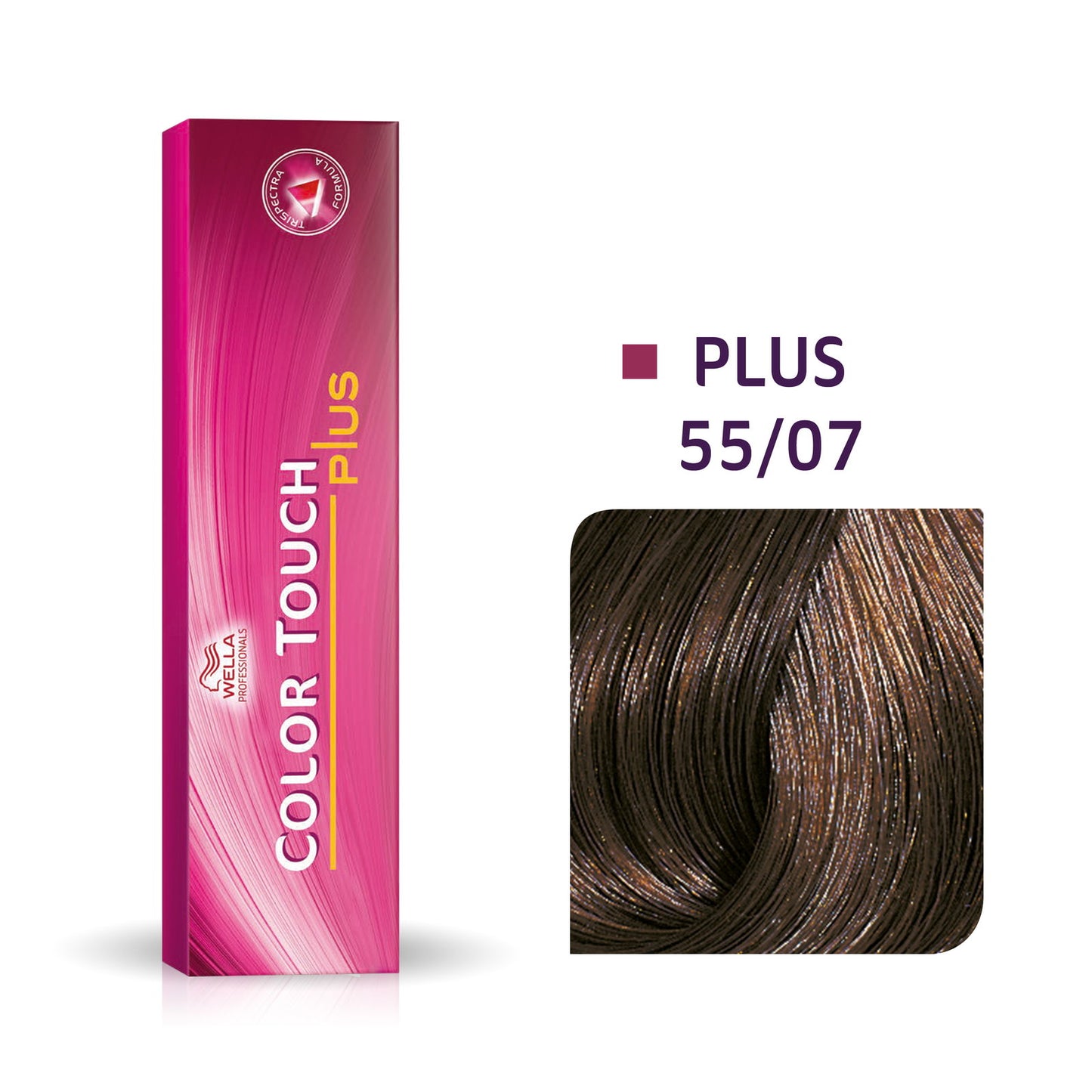 Wella Professionals, Color Touch Plus, Ammonia-Free, Semi-Permanent Hair Dye, 55/07 Light Chestnut Intense