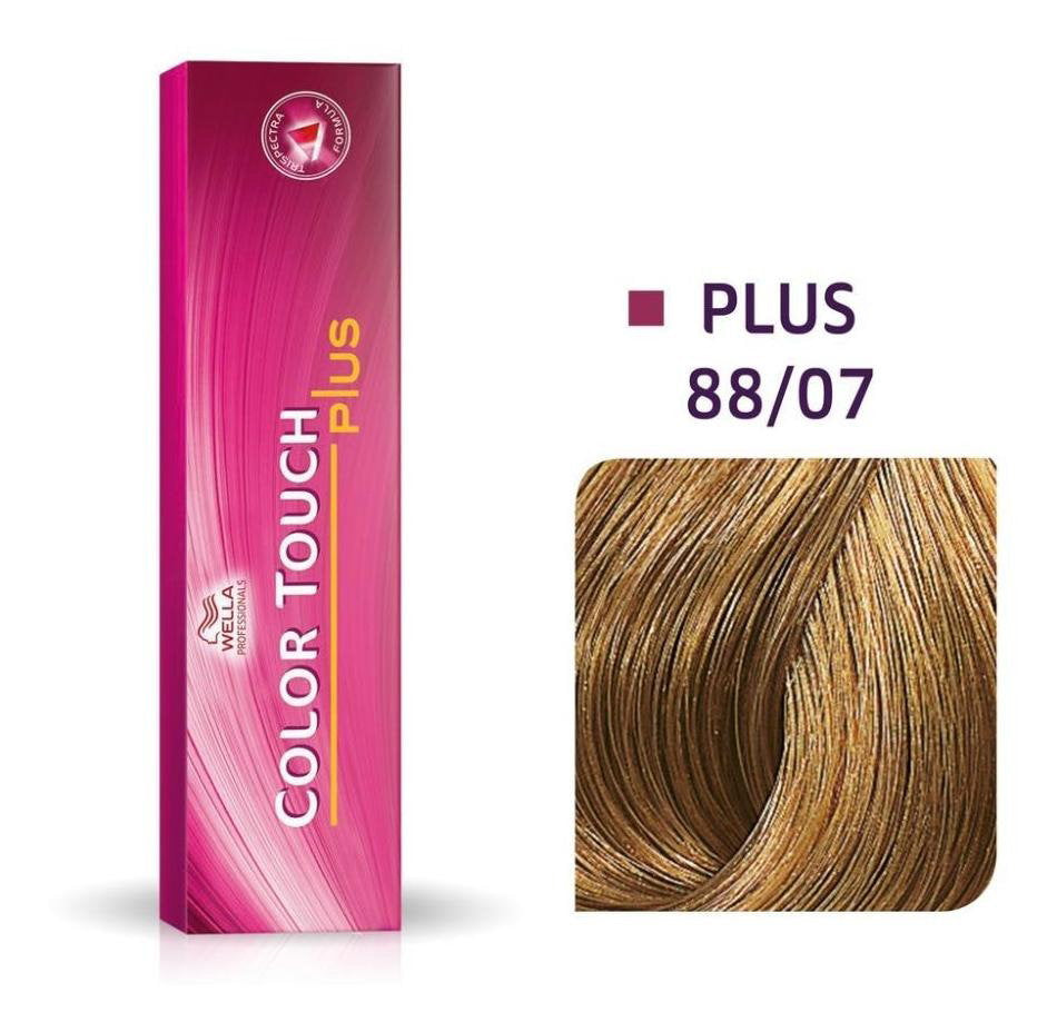 Wella Professionals, Color Touch Plus, Ammonia-Free, Semi-Permanent Hair Dye, 88/07 Light Blonde Natural