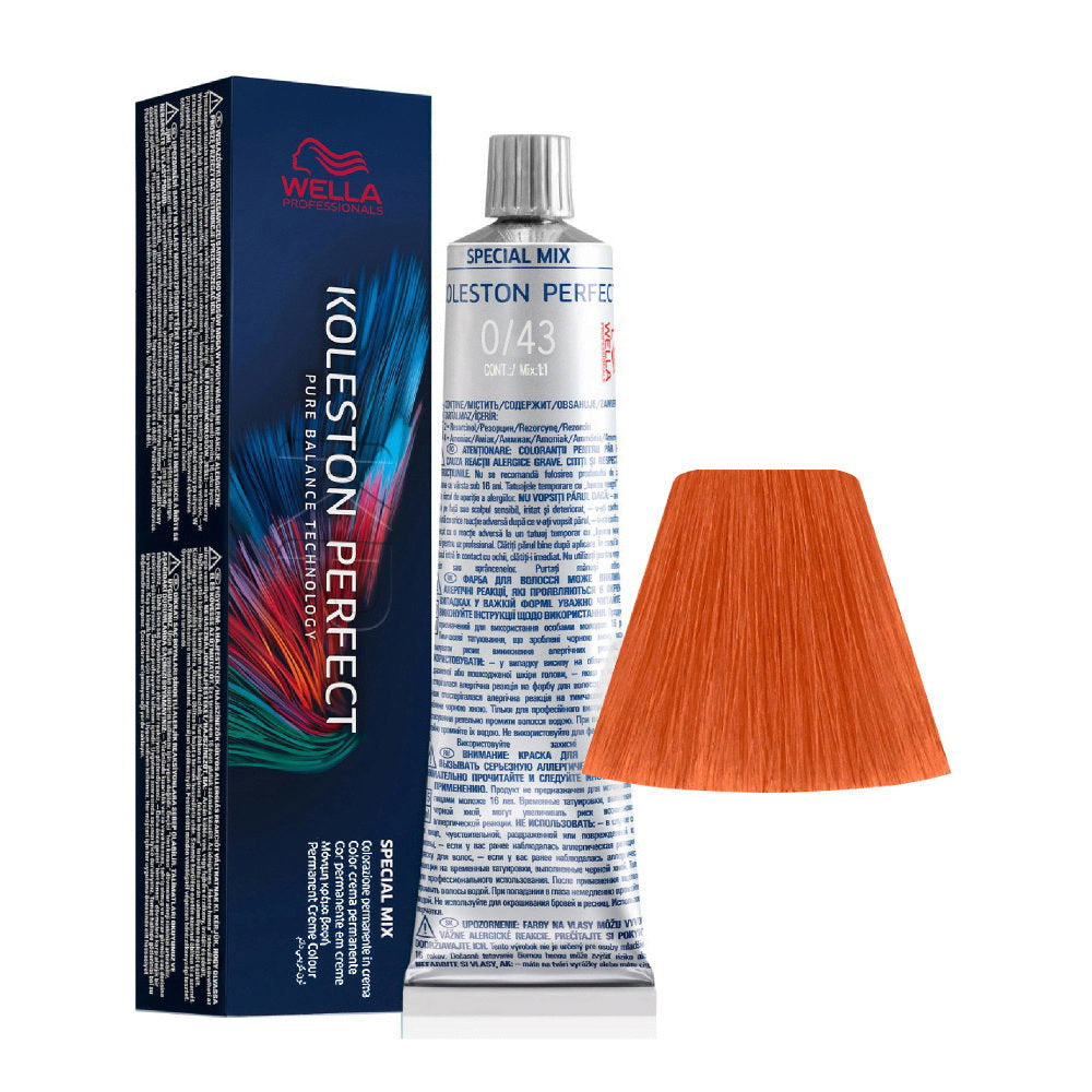 Wella Professionals, Koleston Perfect Special Mix, Permanent Hair Dye, 0/43 Golden Red, 60 ml - view 2